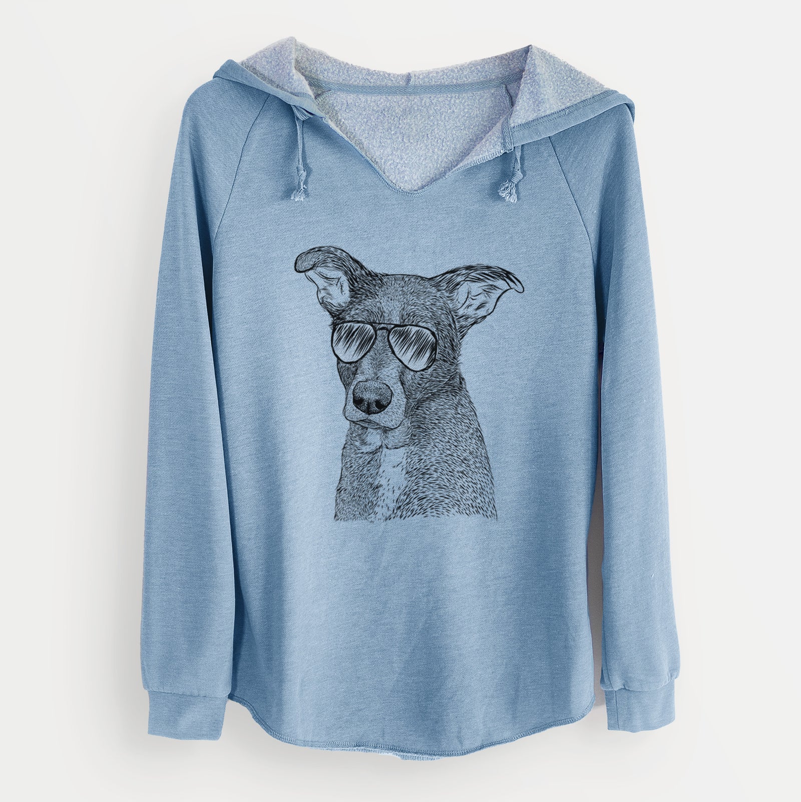 Aviator Wilbur the Shepherd Mix - Cali Wave Hooded Sweatshirt