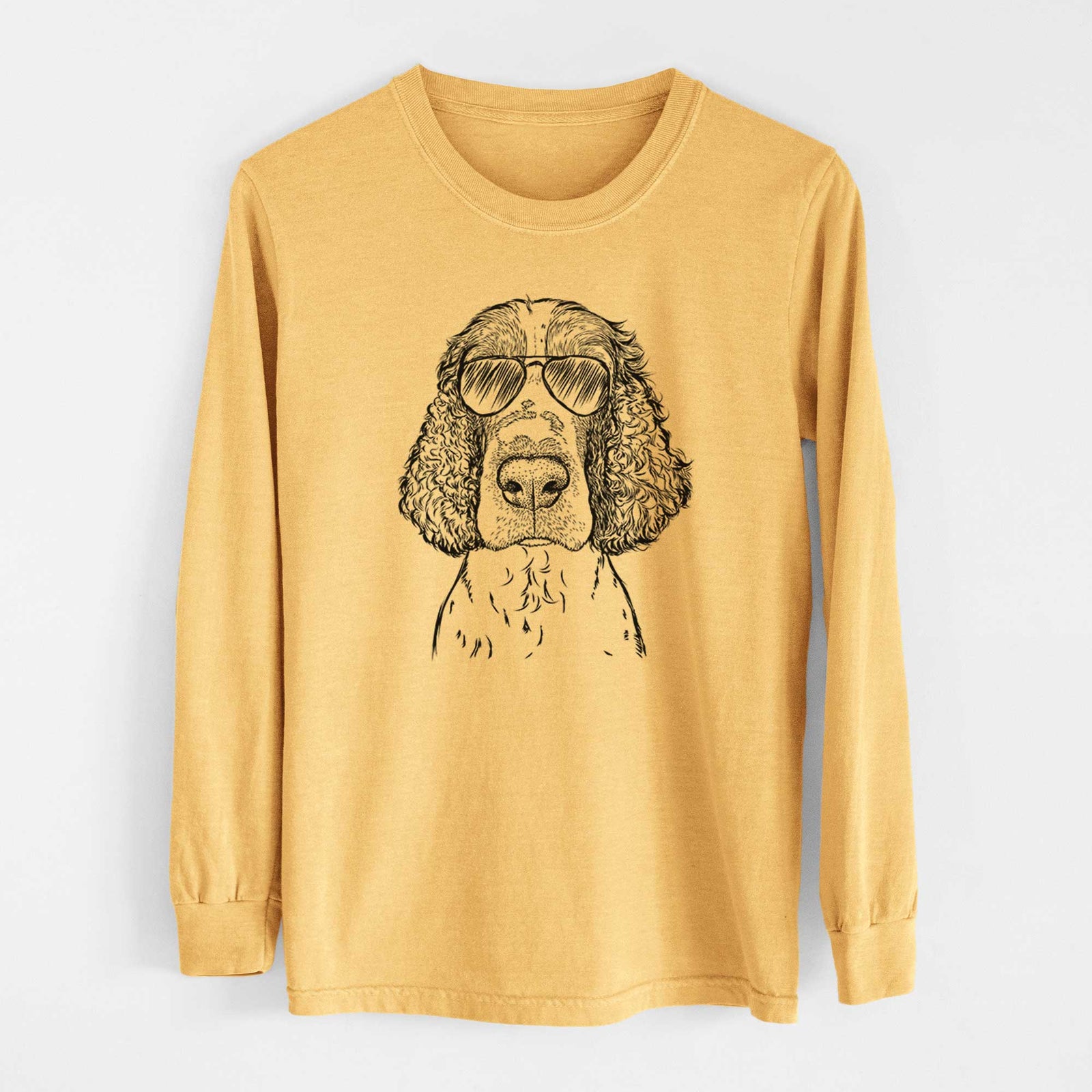 Aviators Wilbur the English Springer Spaniel - Heavyweight 100% Cotton Long Sleeve