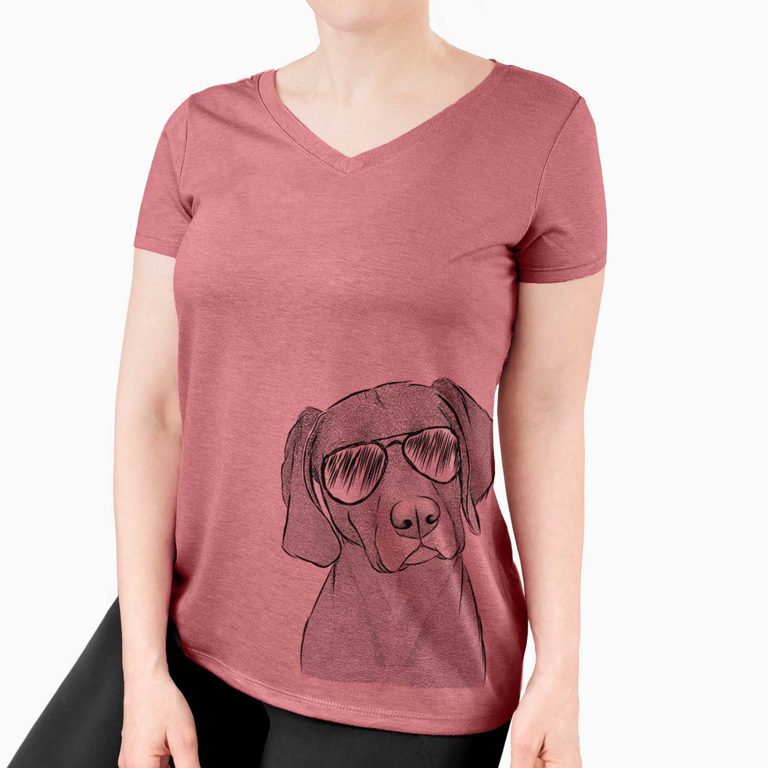 Aviator Willow the Weizsla - Women's V-neck Shirt