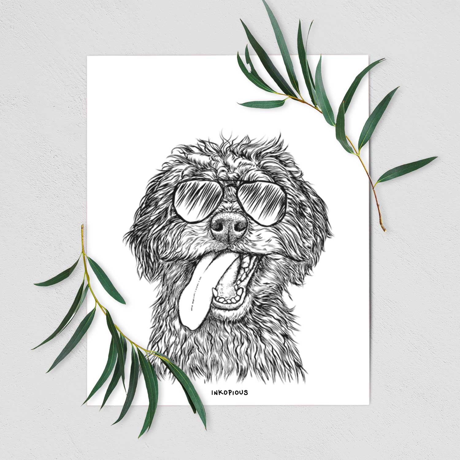 Winnie the Aussiedoodle Art Print
