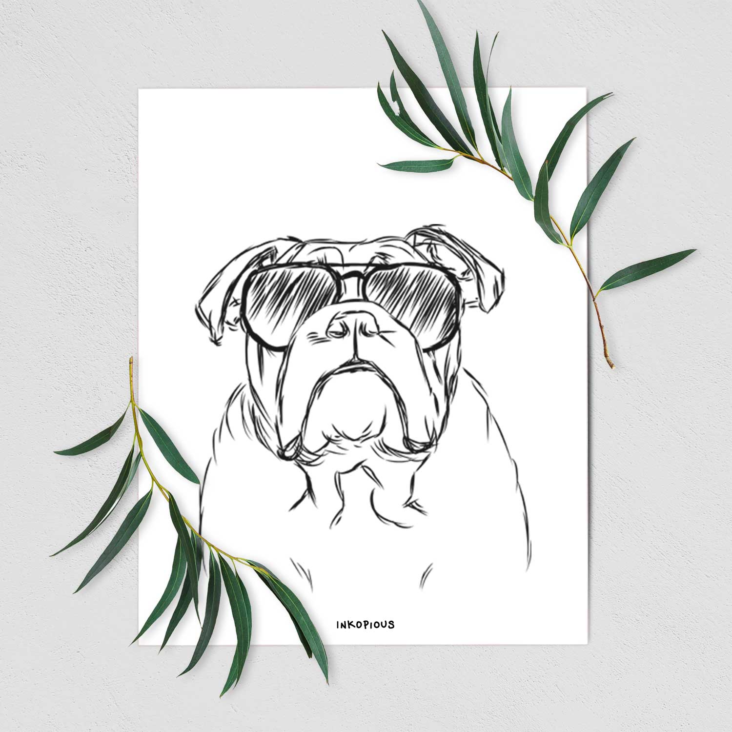 Winston the English Bulldog Art Print