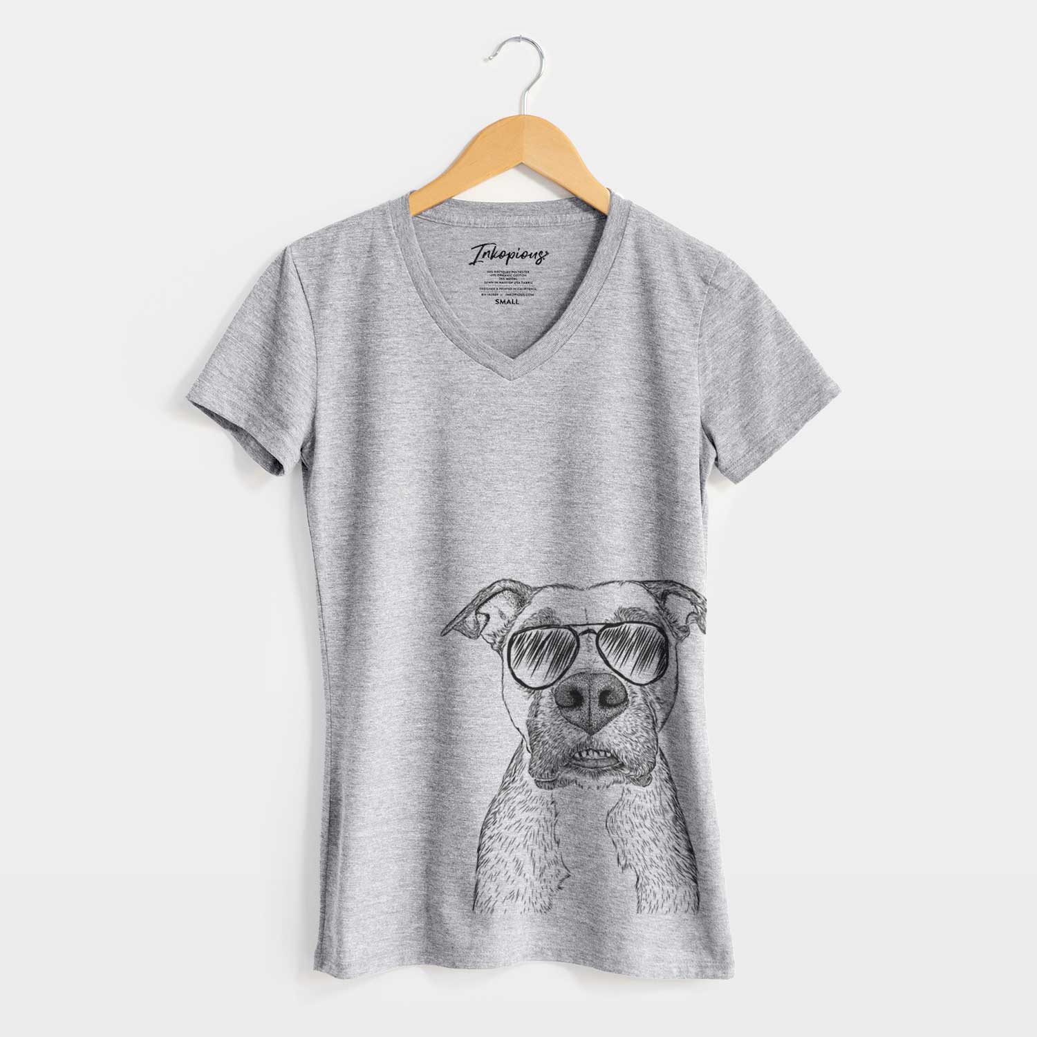 Aviator Xena the Mixed Breed - Women's V-neck Shirt