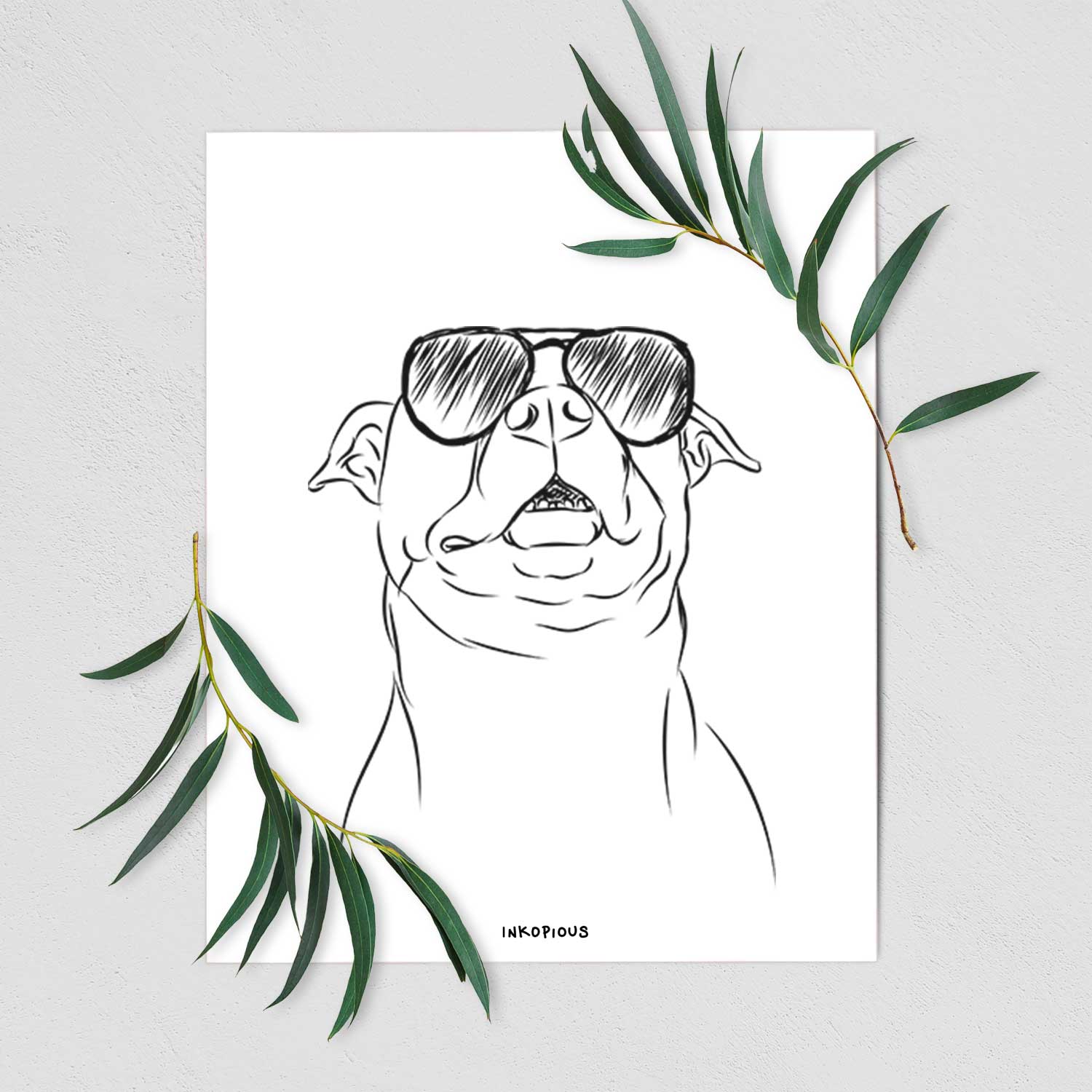 Zada the Pitbull Art Print