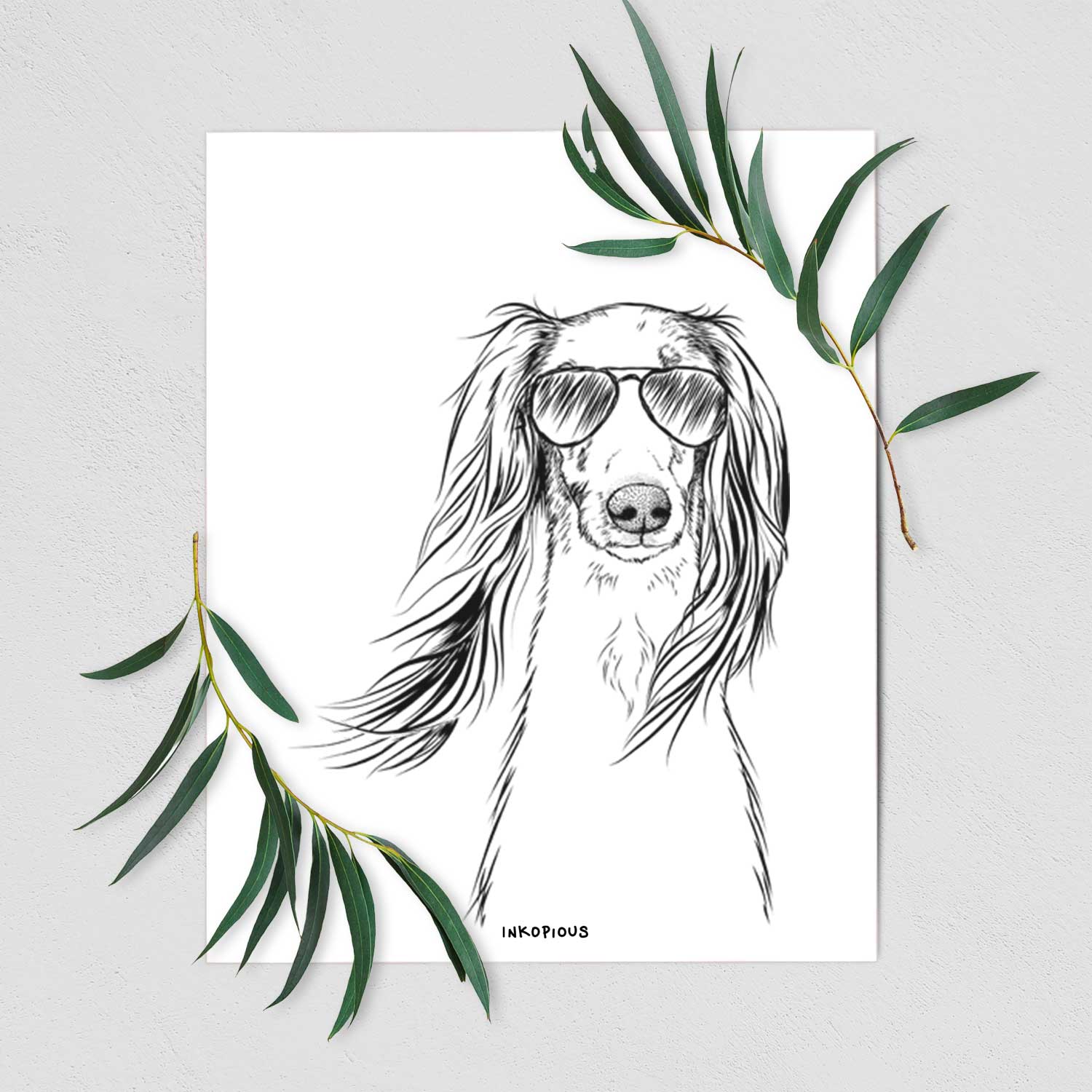 Zahra the Afghan Hound Art Print