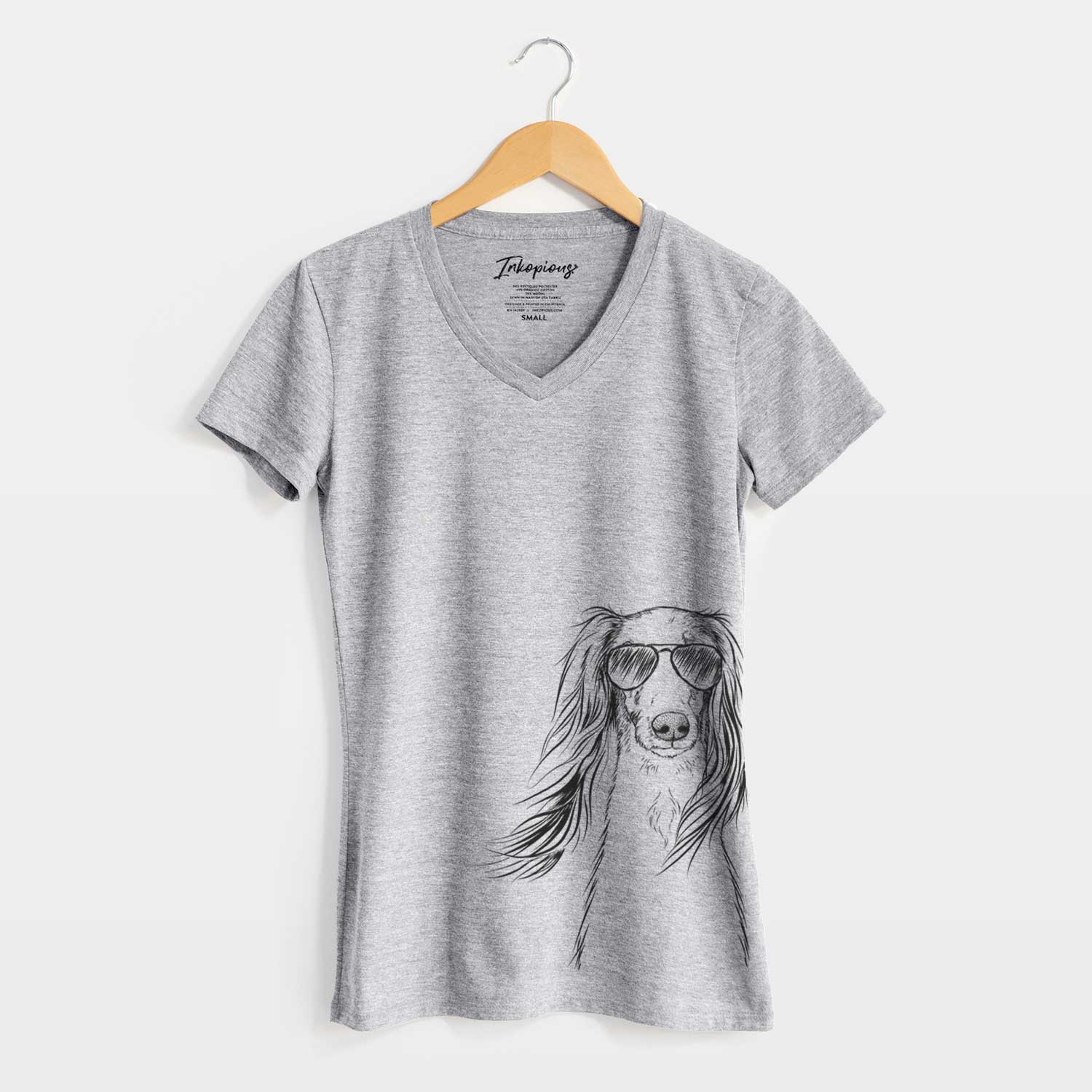 Aviator Zahra the Saluki - Women's V-neck Shirt