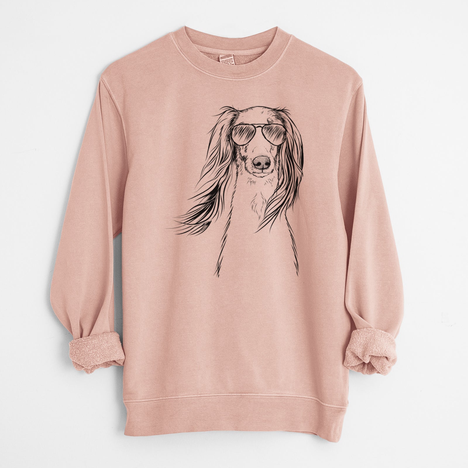 Aviator Zahra the Saluki - Unisex Pigment Dyed Crew Sweatshirt
