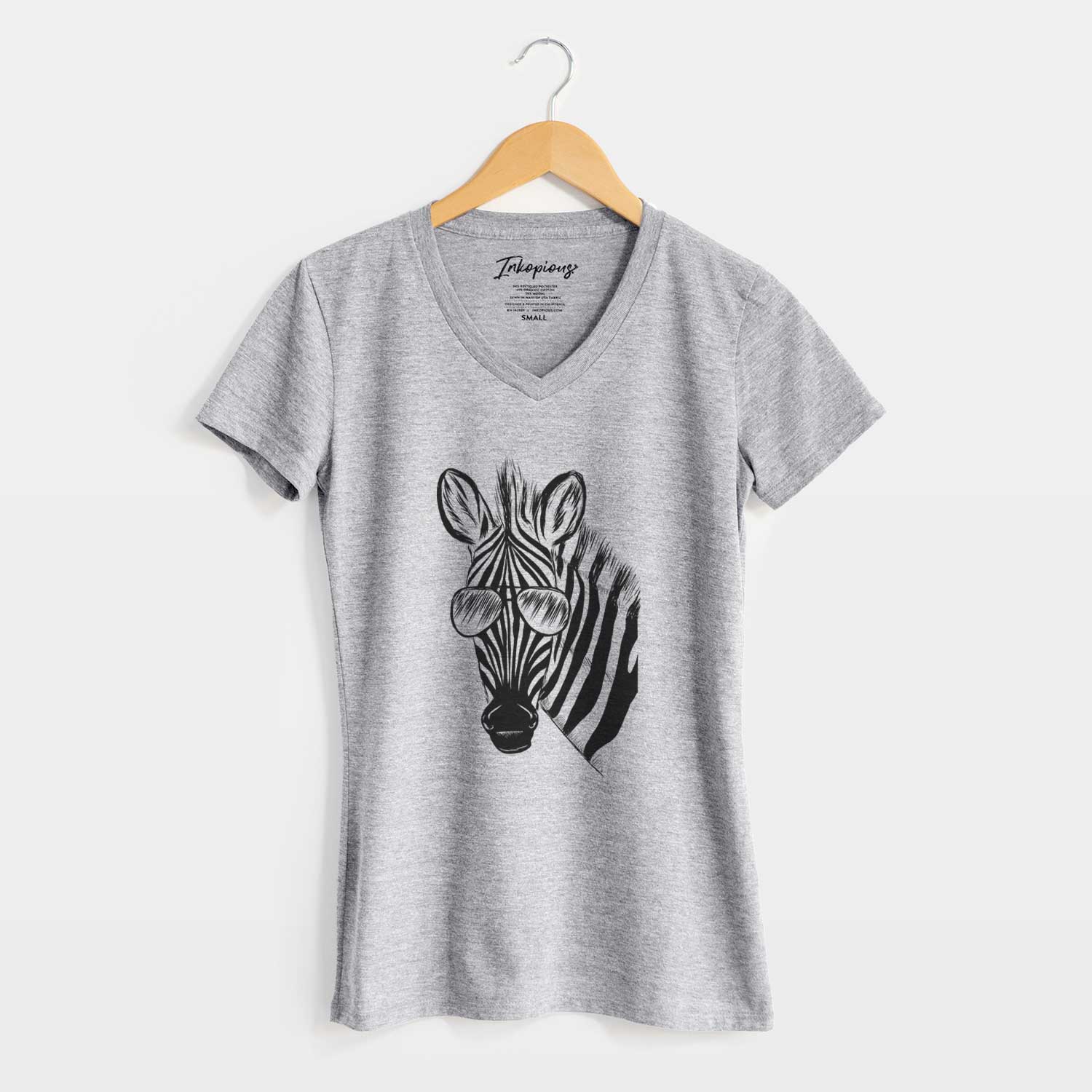 Aviator Zed the Zebra - Women's V-neck Shirt