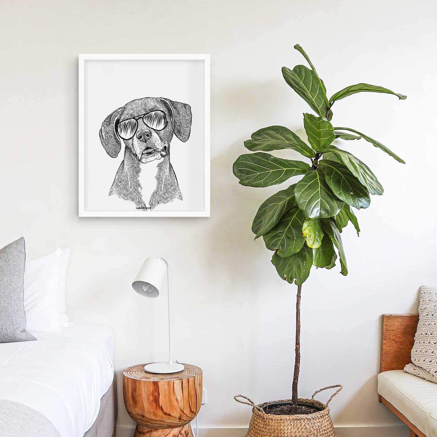 Zeena the Plott Hound Mix Art Print