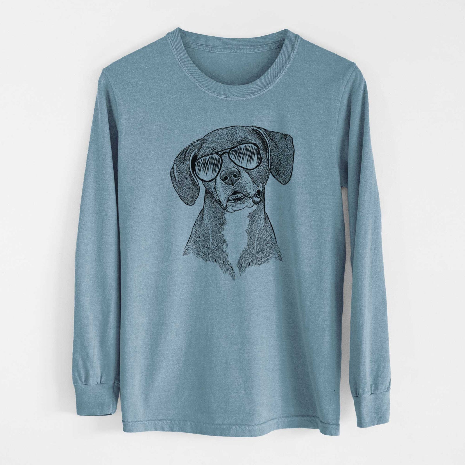 Aviators Zeena the Plott Hound Mix - Heavyweight 100% Cotton Long Sleeve