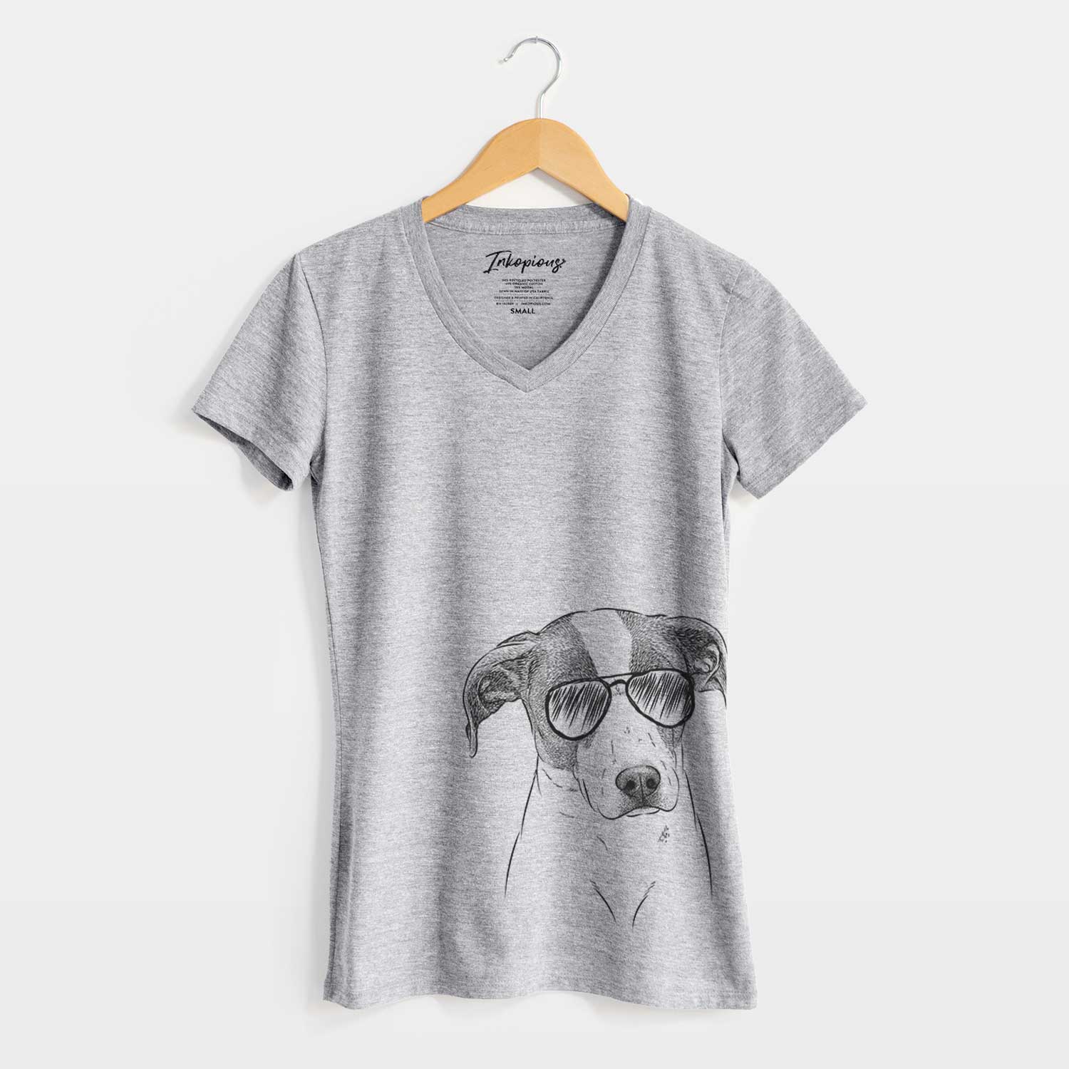 Aviator Zephyr the Pointer Mix - Women's V-neck Shirt