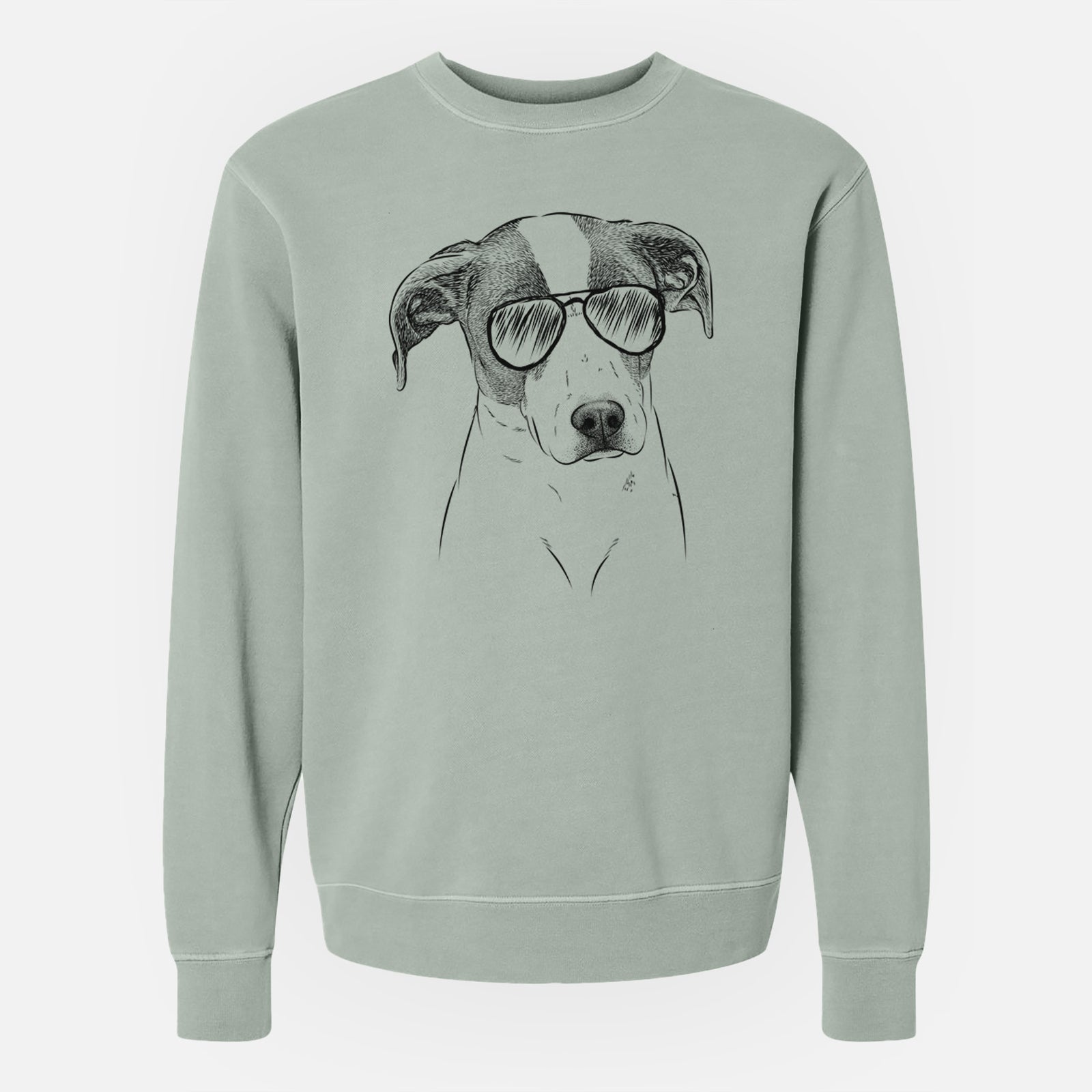 Aviator Zephyr the Pointer Mix - Unisex Pigment Dyed Crew Sweatshirt