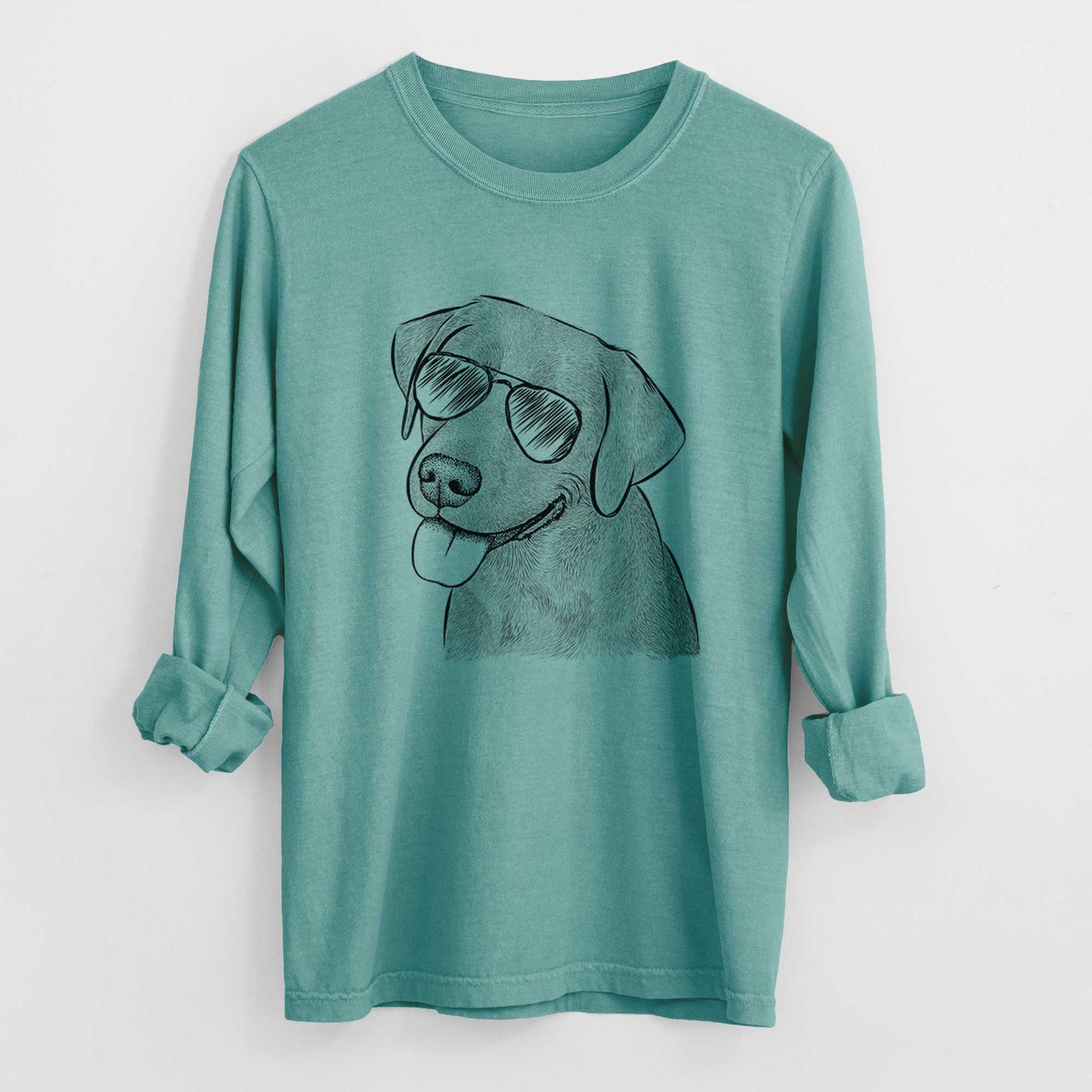 Aviators Zeppelin the Black Labrador - Heavyweight 100% Cotton Long Sleeve