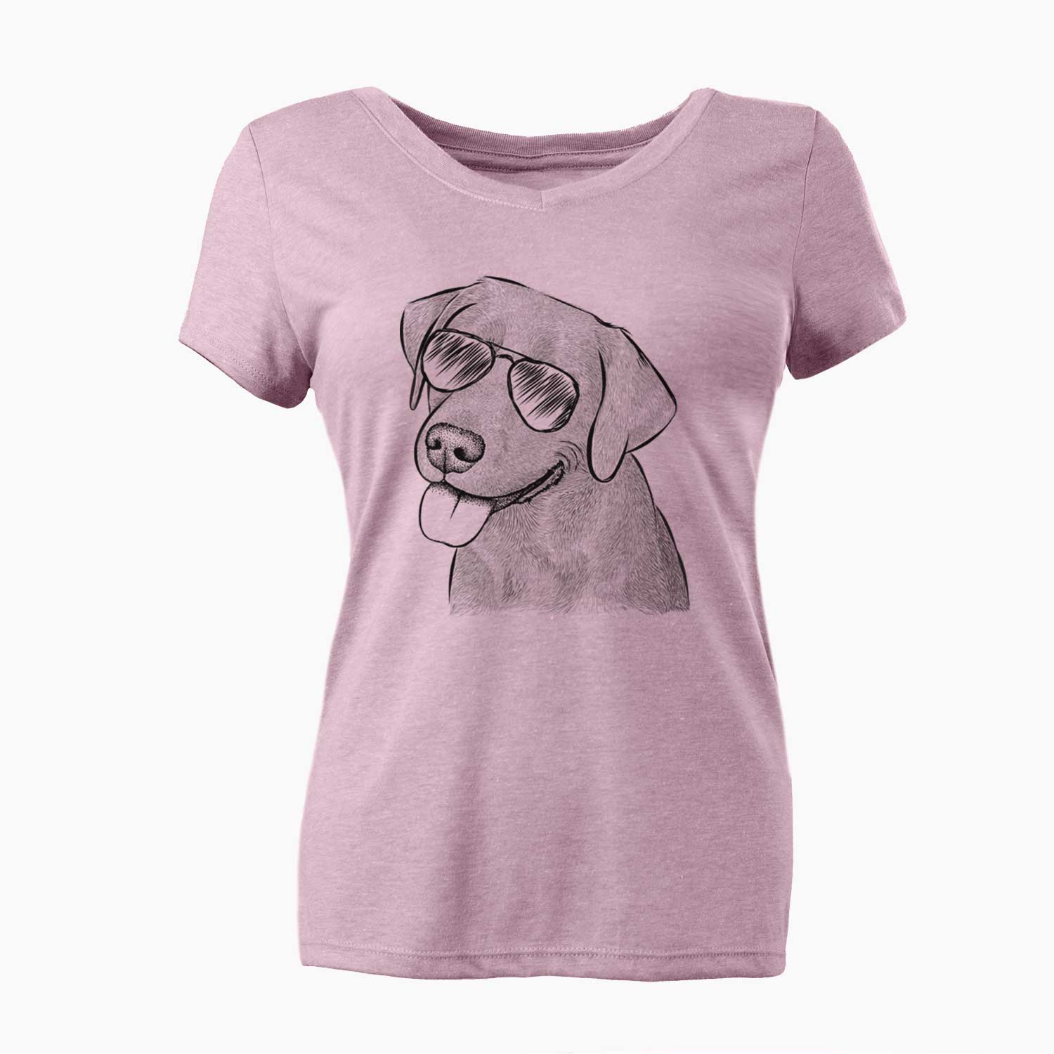 Aviator Zeppelin the Black Labrador - Women's V-neck Shirt