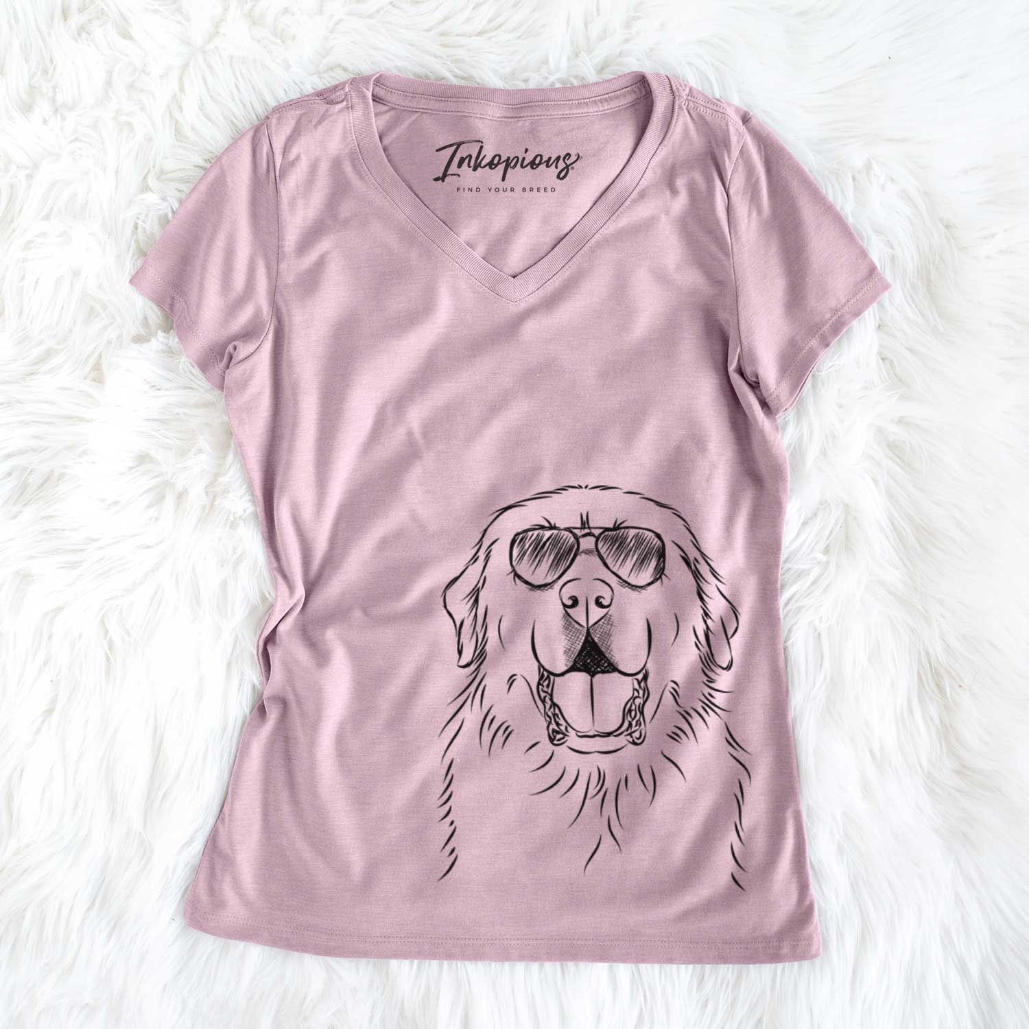 Zeus the Great Pyrenees - Women's V-neck Shirt