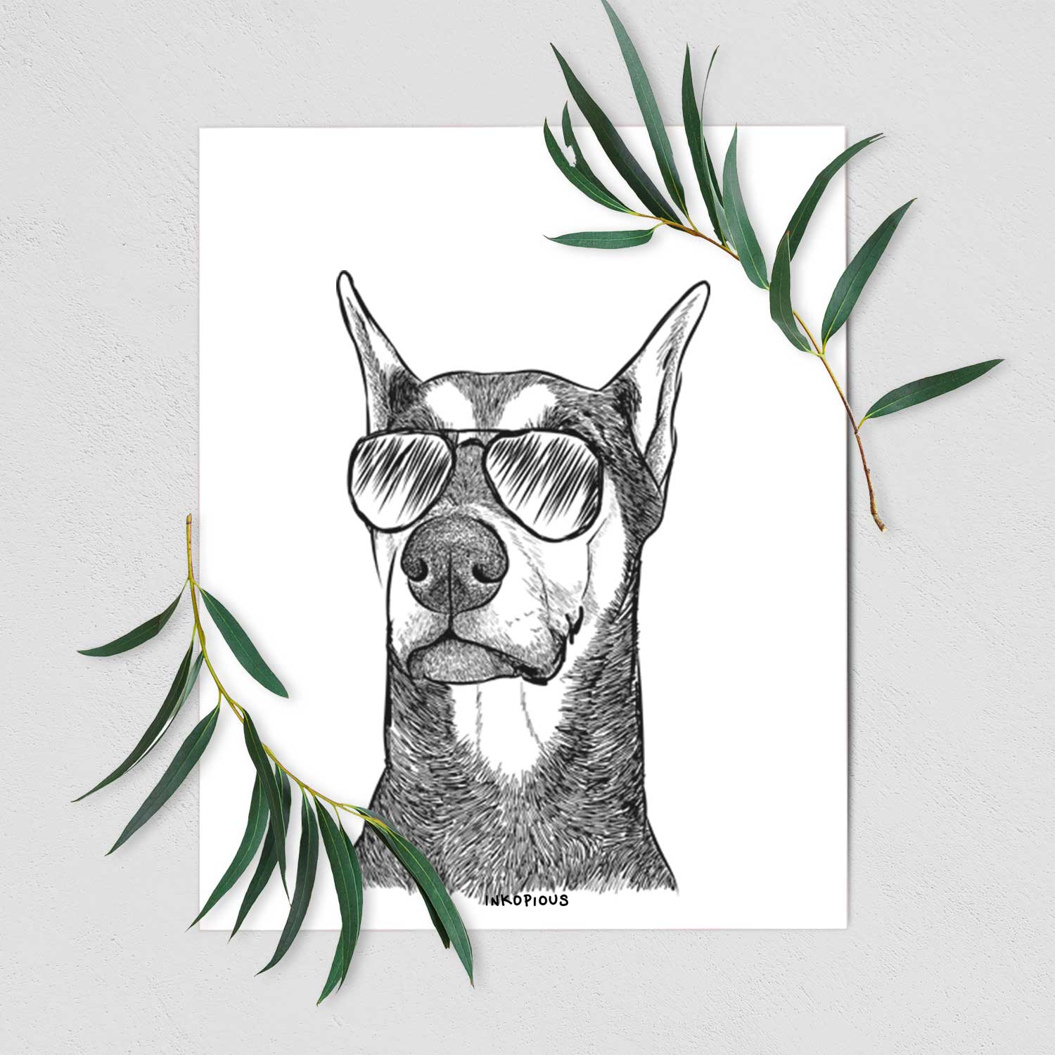 Zeus the Doberman Pinscher Art Print