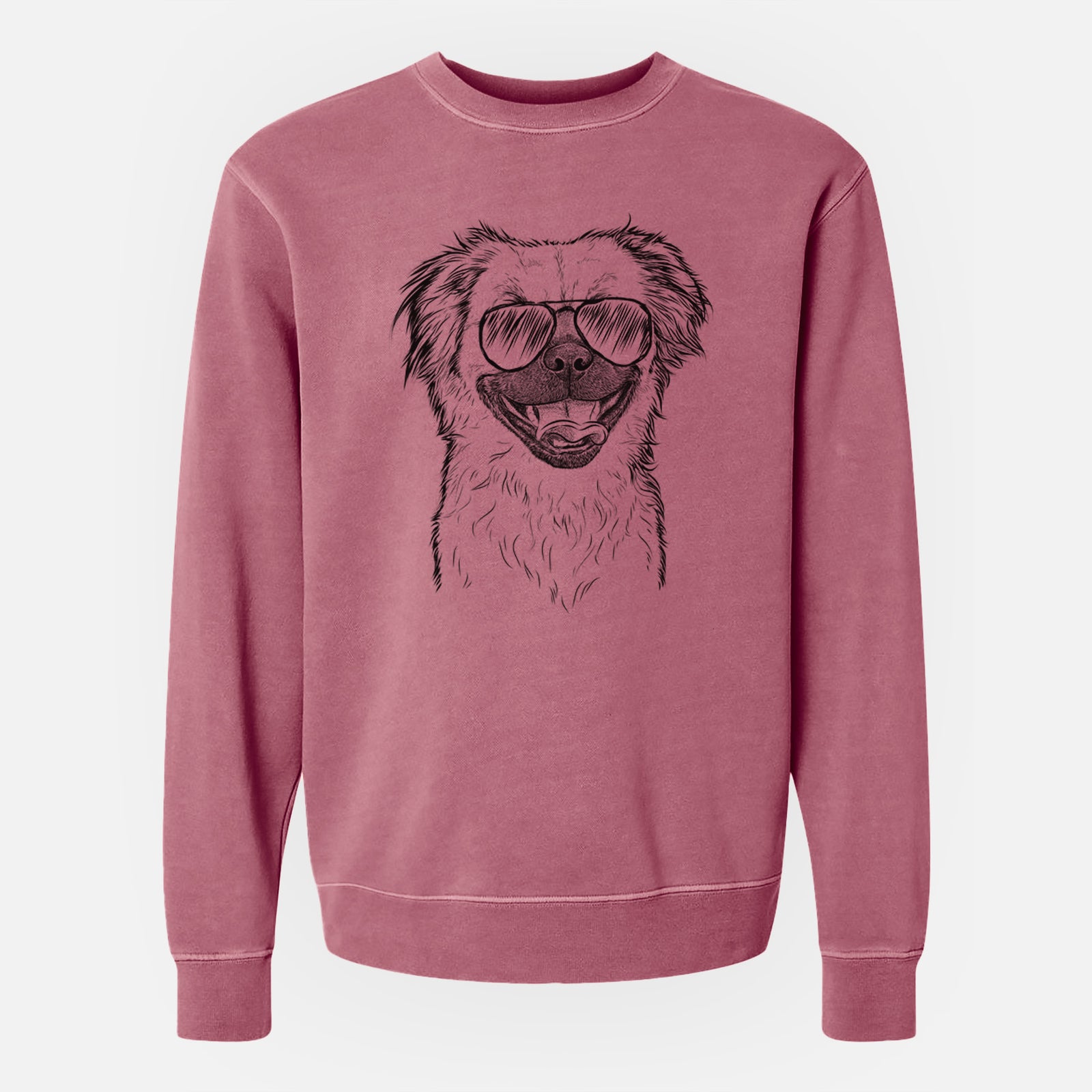 Aviator Zuri the Spaniel Mix - Unisex Pigment Dyed Crew Sweatshirt