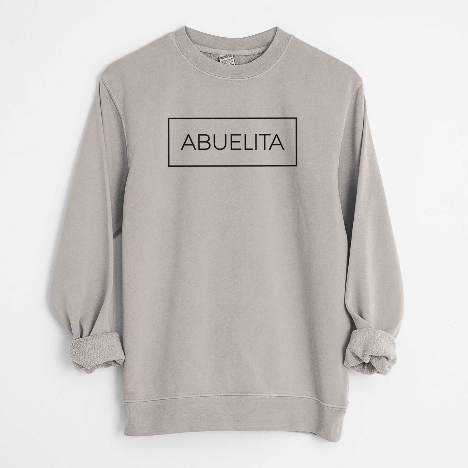 Abuelita Boxed - 1 Line - Unisex Pigment Dyed Crew Sweatshirt