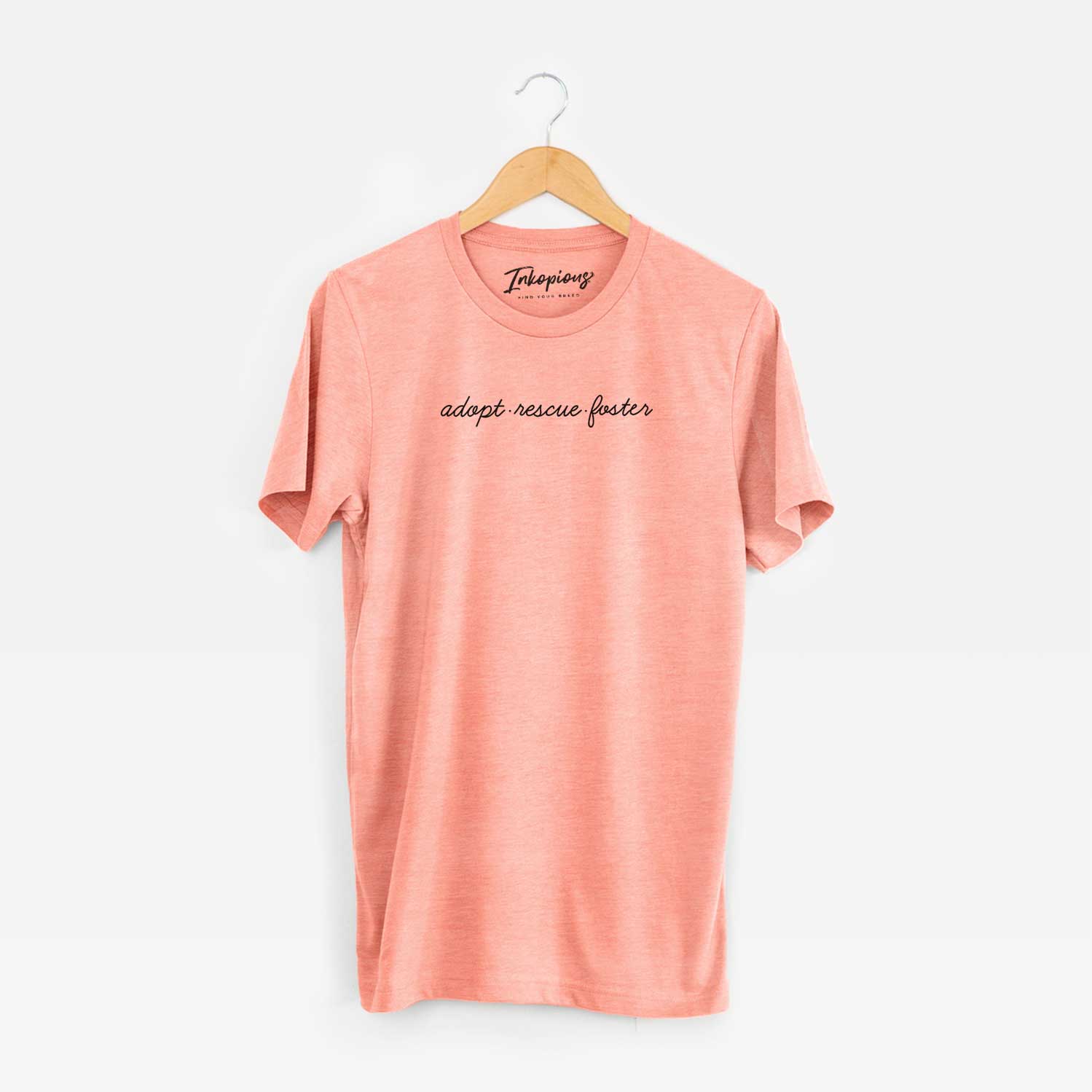 'Adopt - Rescue - Foster' design on a Sunset Unisex crewneck