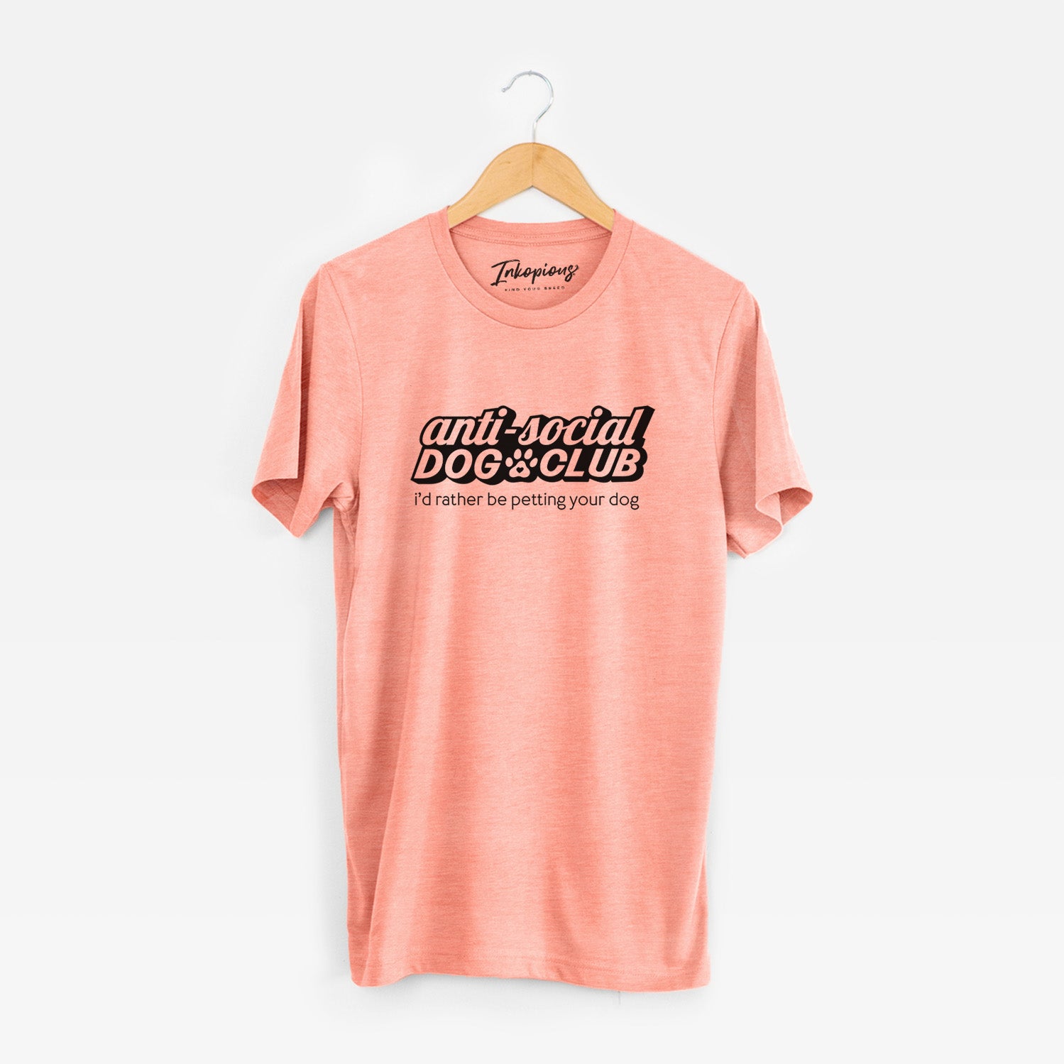 'Anti Social Dog Club' design on a Sunset Unisex crewneck
