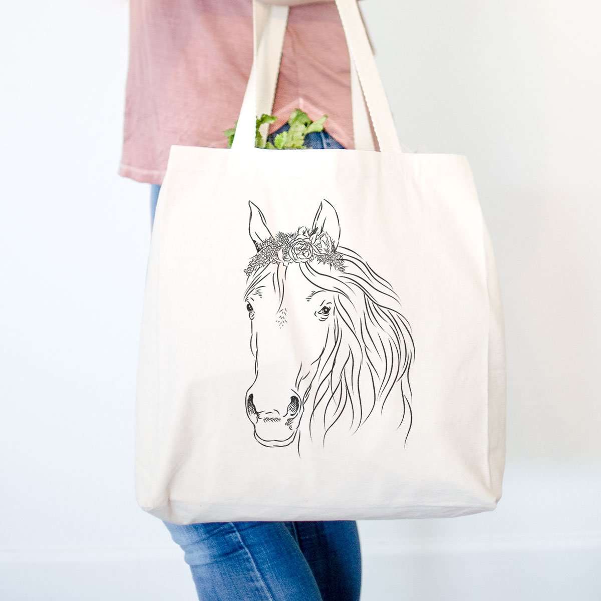 'Aria the Horse' design on a tote