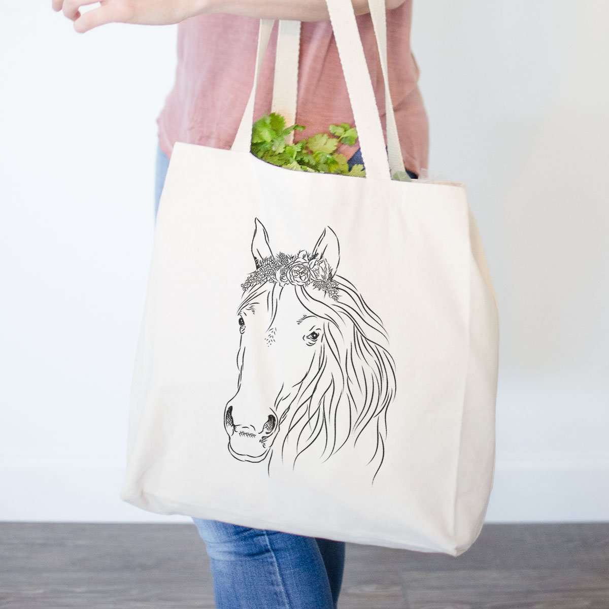 'Aria the Horse' design on a tote
