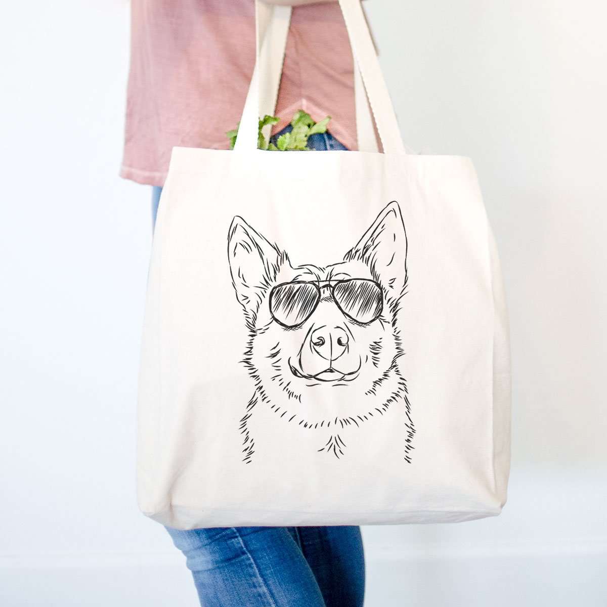 'Austin the Heeler' design on a tote