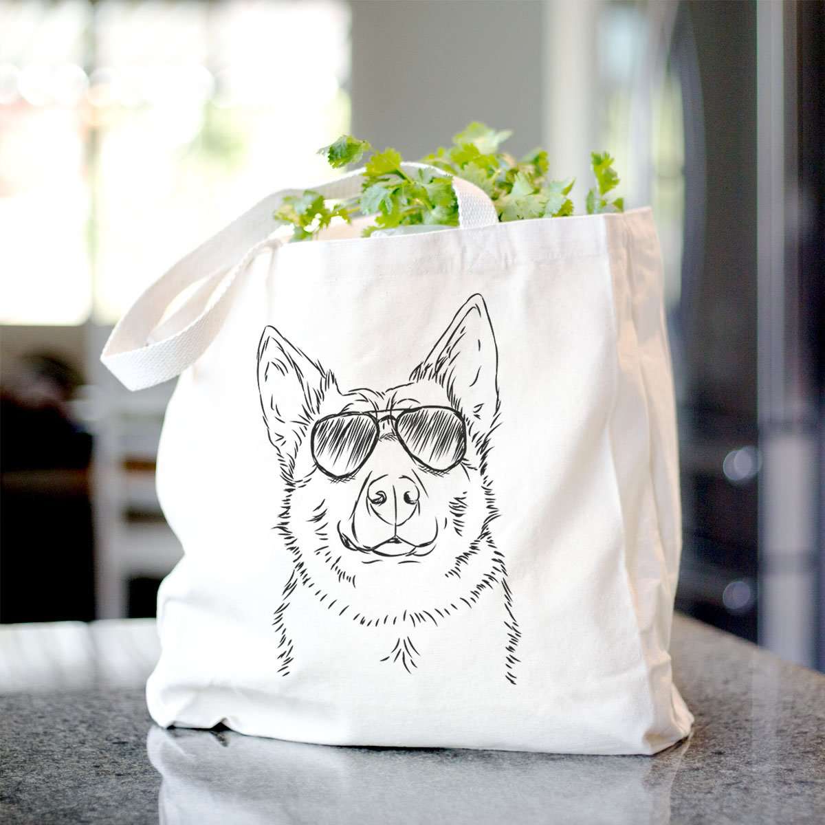 'Austin the Heeler' design on a tote