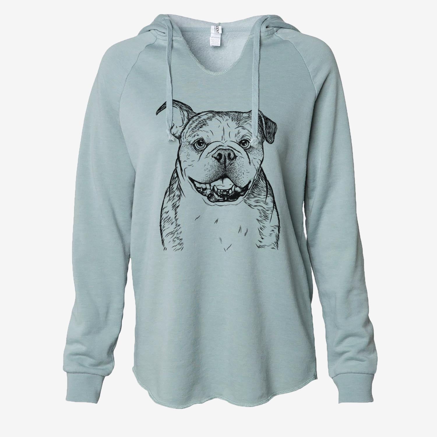 Agatha the Boston Bulldog - Cali Wave Hooded Sweatshirt