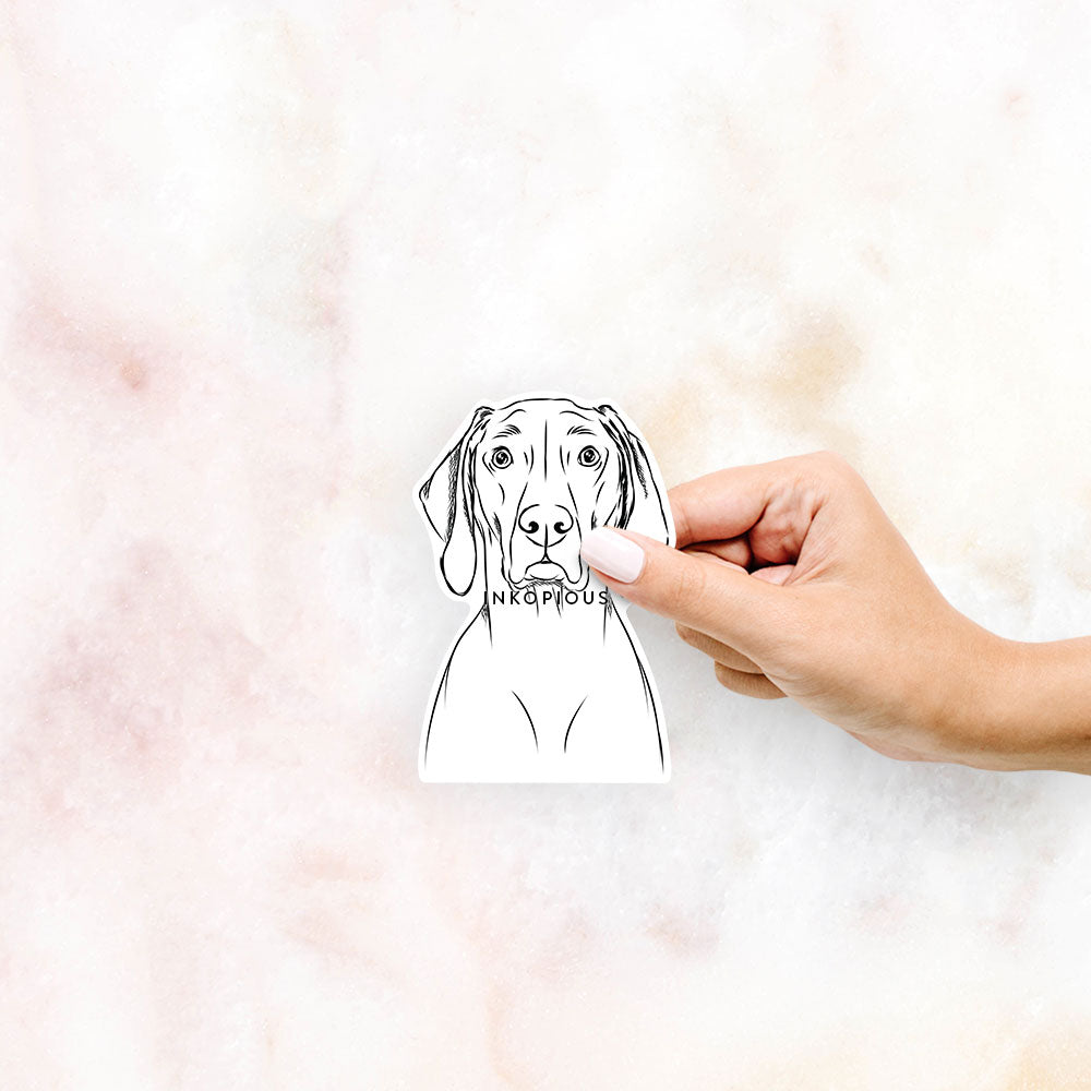 Flint the Nerd Weimaraner - Decal Sticker