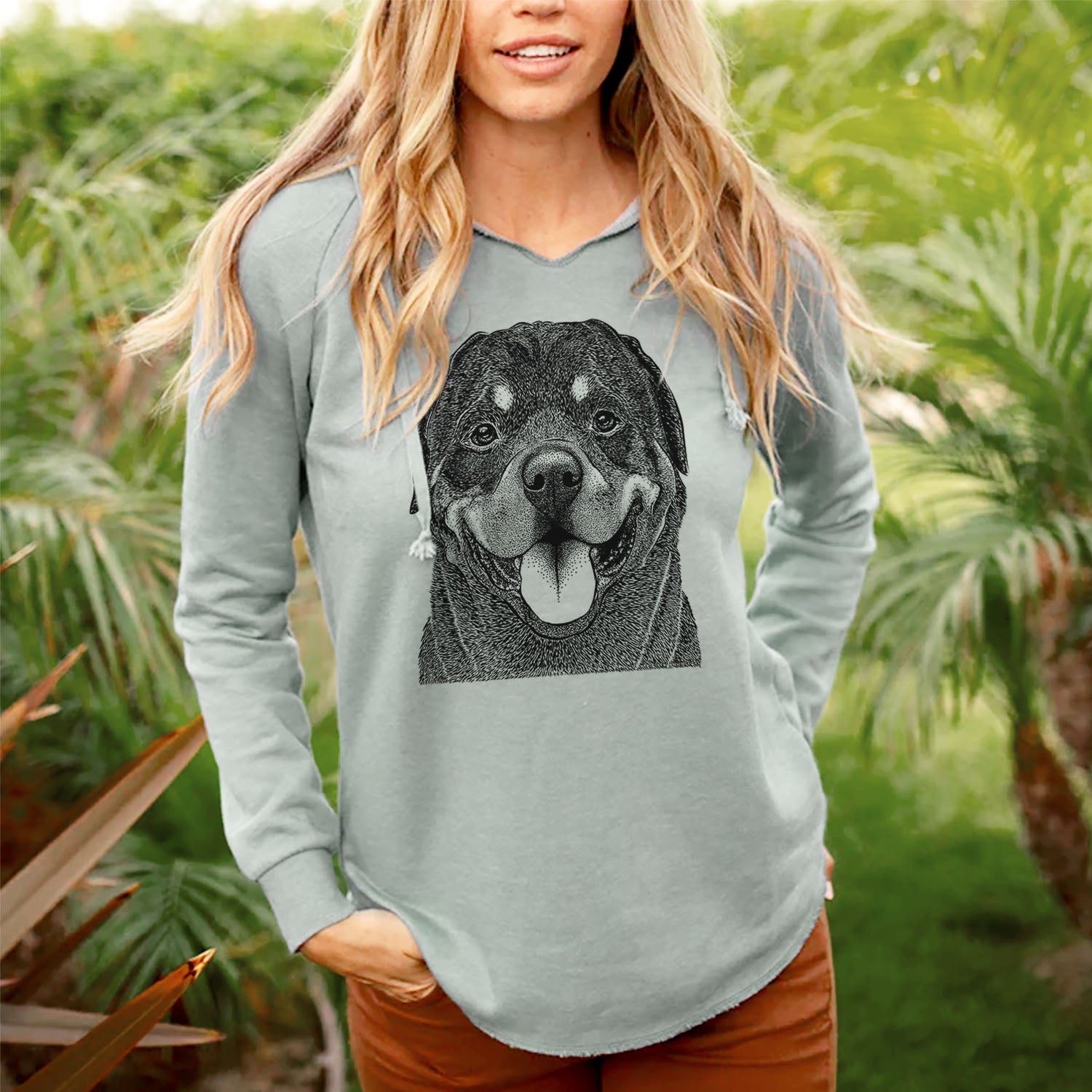 Hagan the Rottweiler - Cali Wave Hooded Sweatshirt