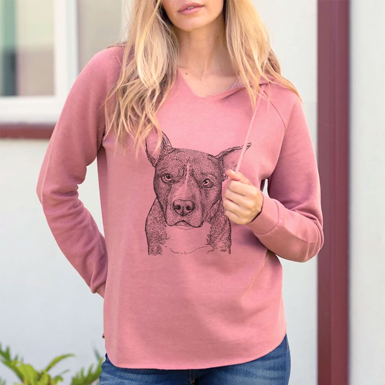 Mercy the Pitbull - Cali Wave Hooded Sweatshirt