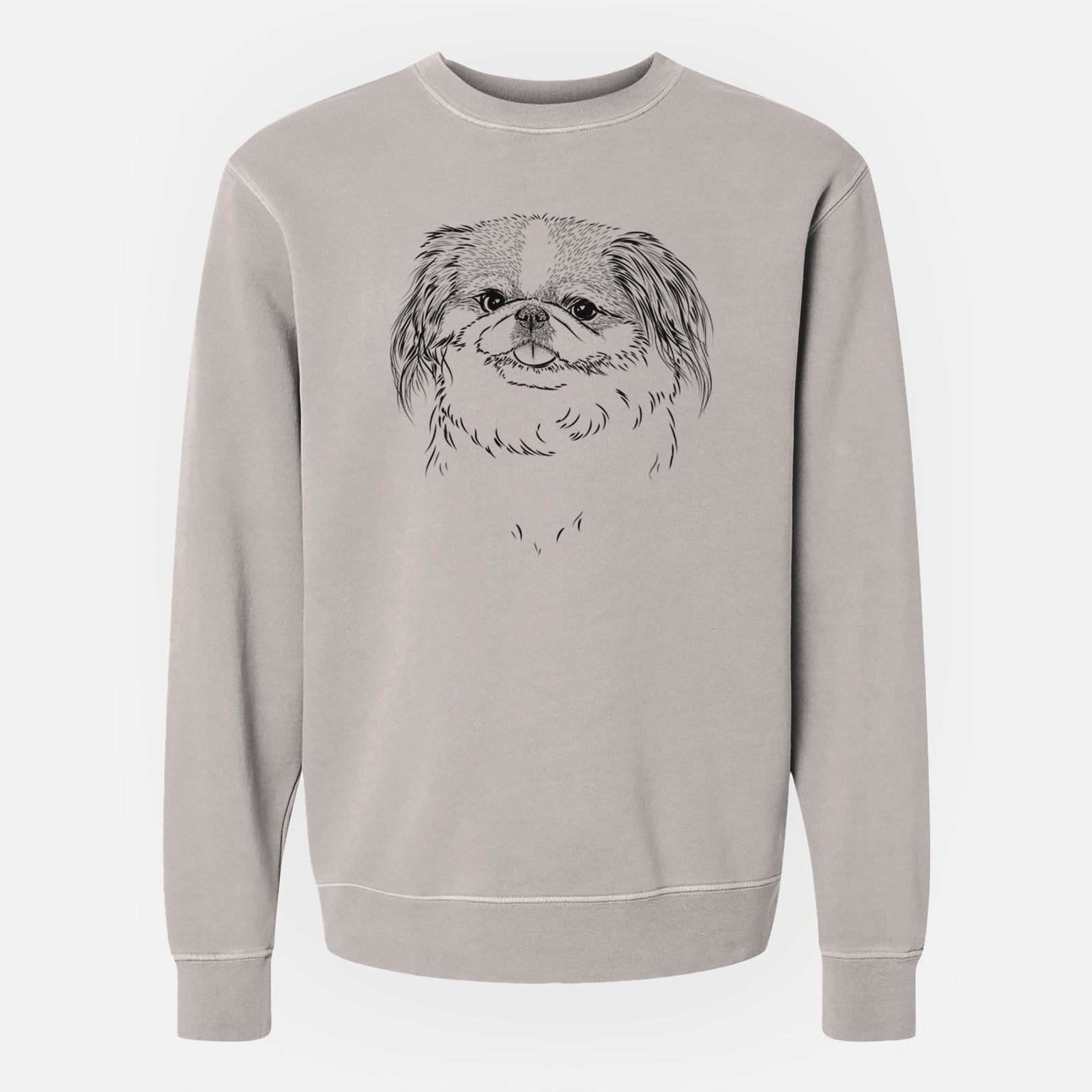 Bare Abra Bean the Pekingese - Unisex Pigment Dyed Crew Sweatshirt