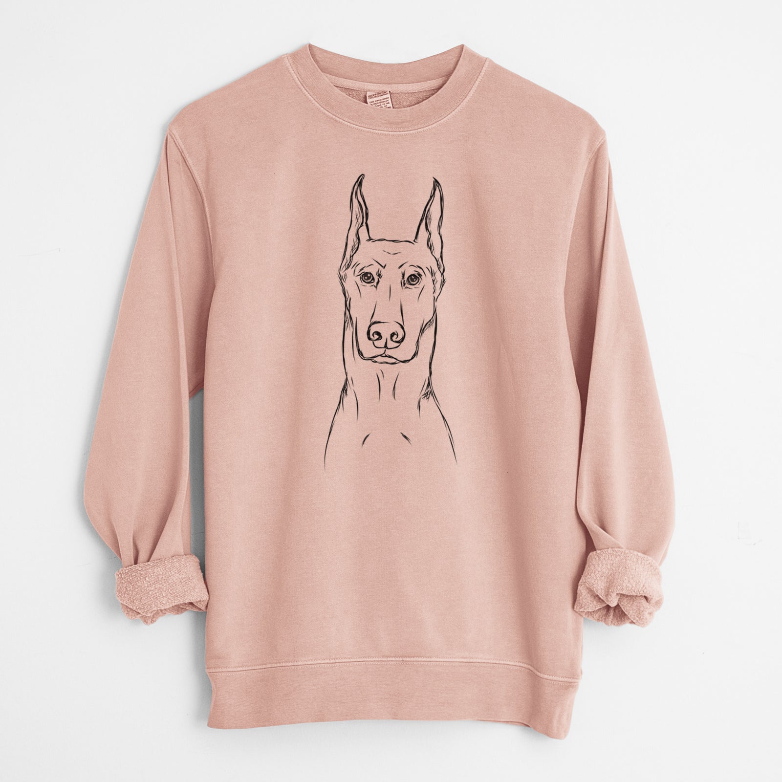 Bare Ace the Doberman Pinscher - Unisex Pigment Dyed Crew Sweatshirt