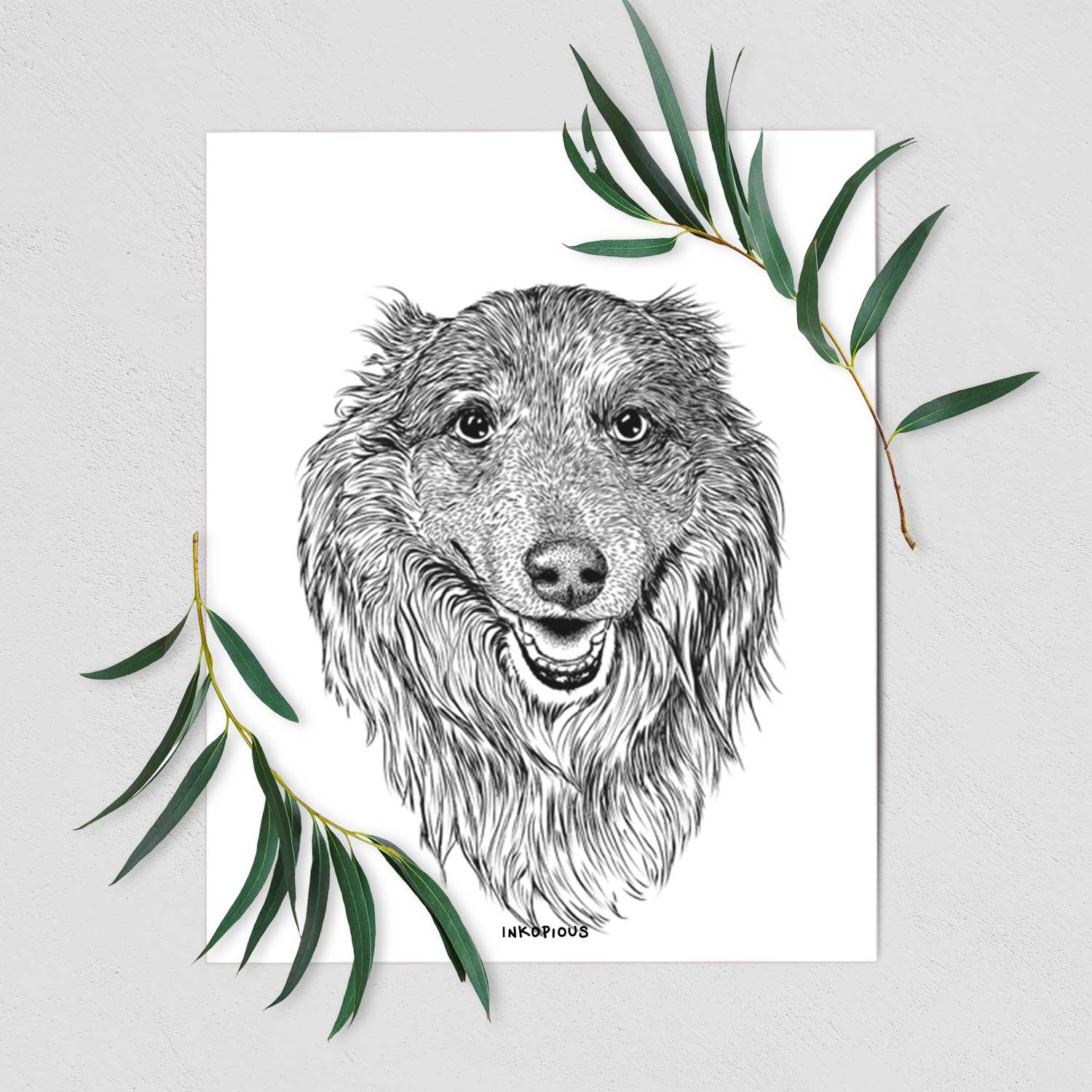 Addie the Collie Mix Art Print