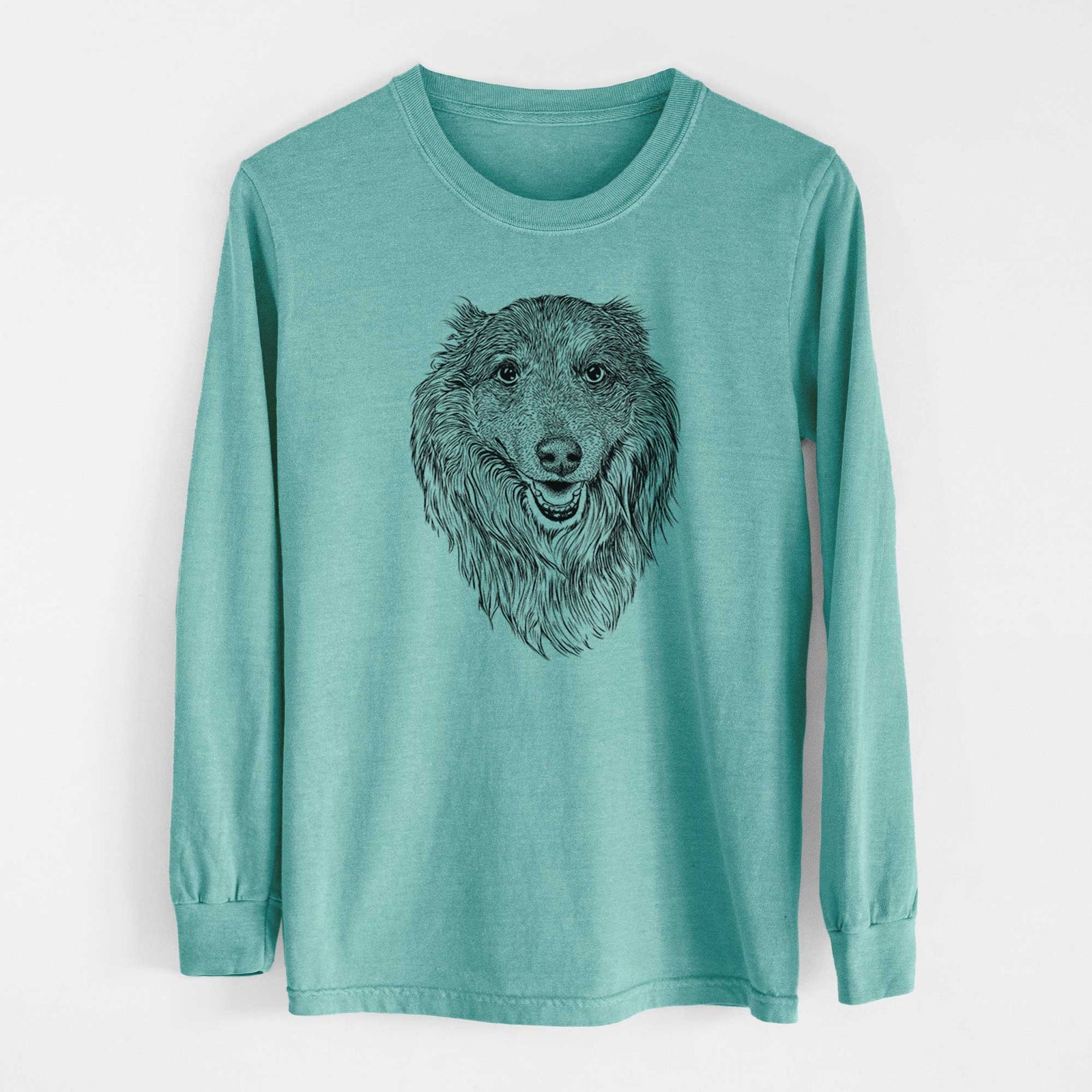 Bare Addie the Collie Mix - Heavyweight 100% Cotton Long Sleeve