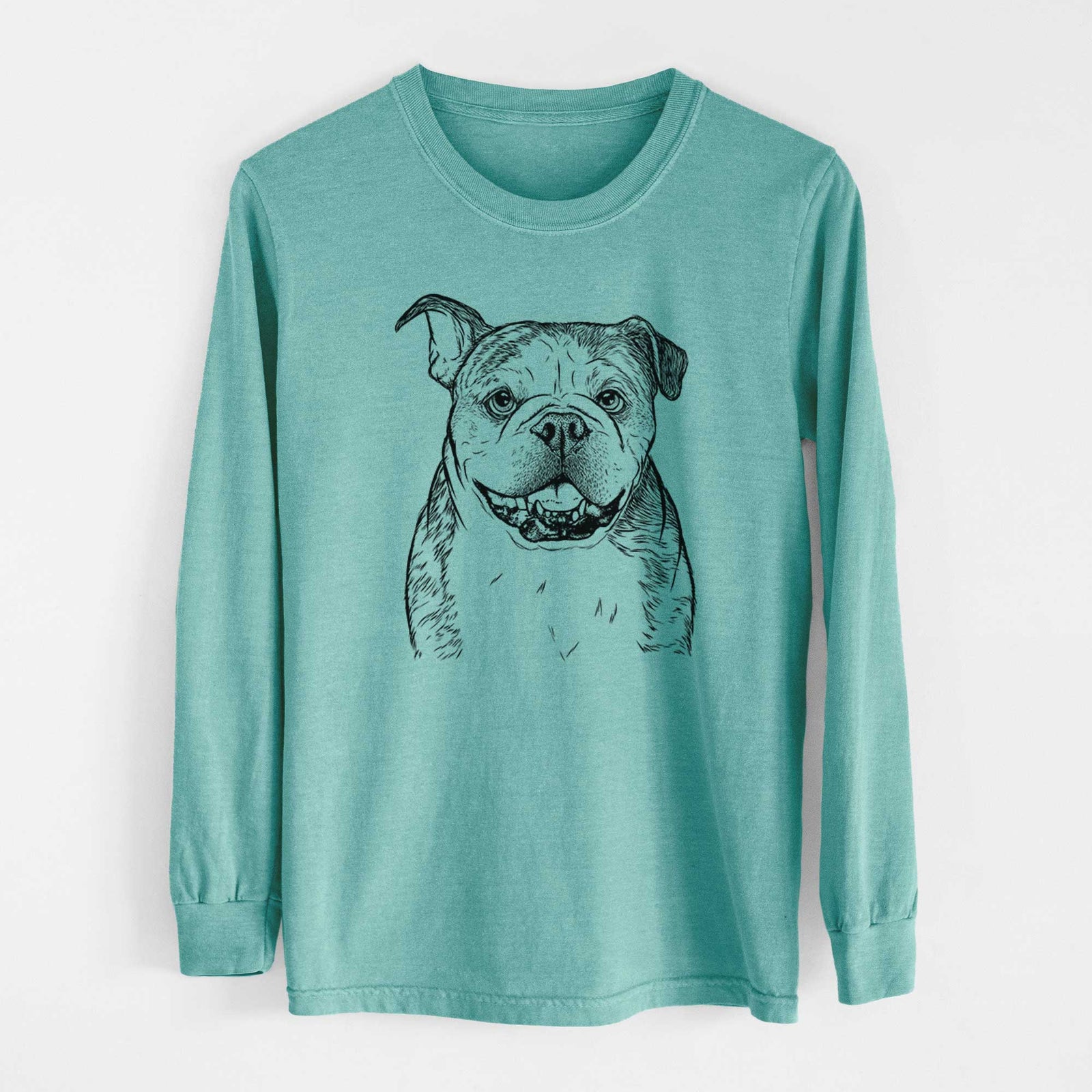 Bare Agatha the Boston Bulldog - Heavyweight 100% Cotton Long Sleeve