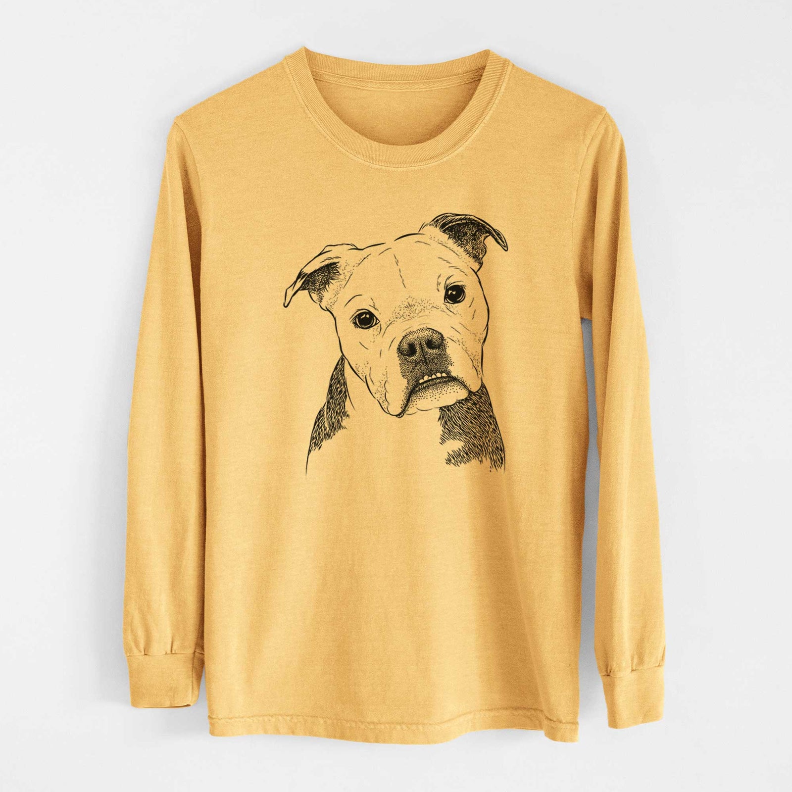 Bare Aggy the Olde English Bulldogge - Heavyweight 100% Cotton Long Sleeve