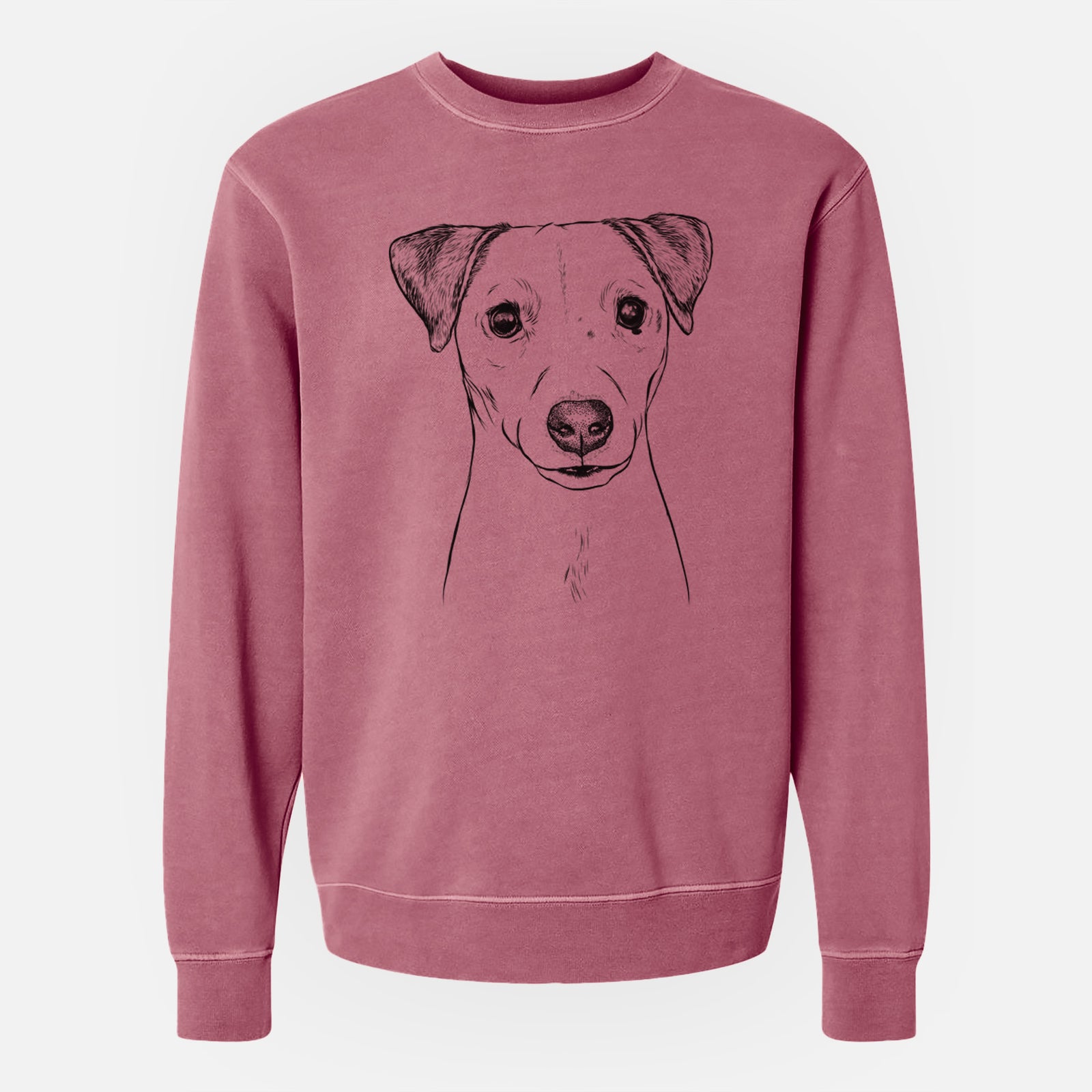Bare Ally the Jack Russell Terrier - Unisex Pigment Dyed Crew Sweatshirt