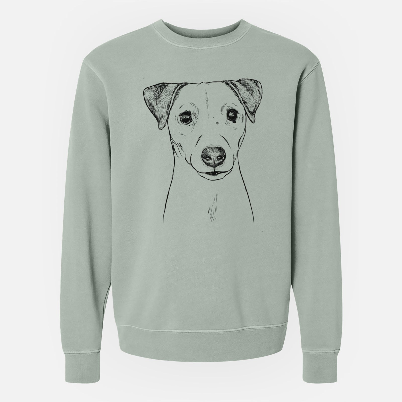 Bare Ally the Jack Russell Terrier - Unisex Pigment Dyed Crew Sweatshirt