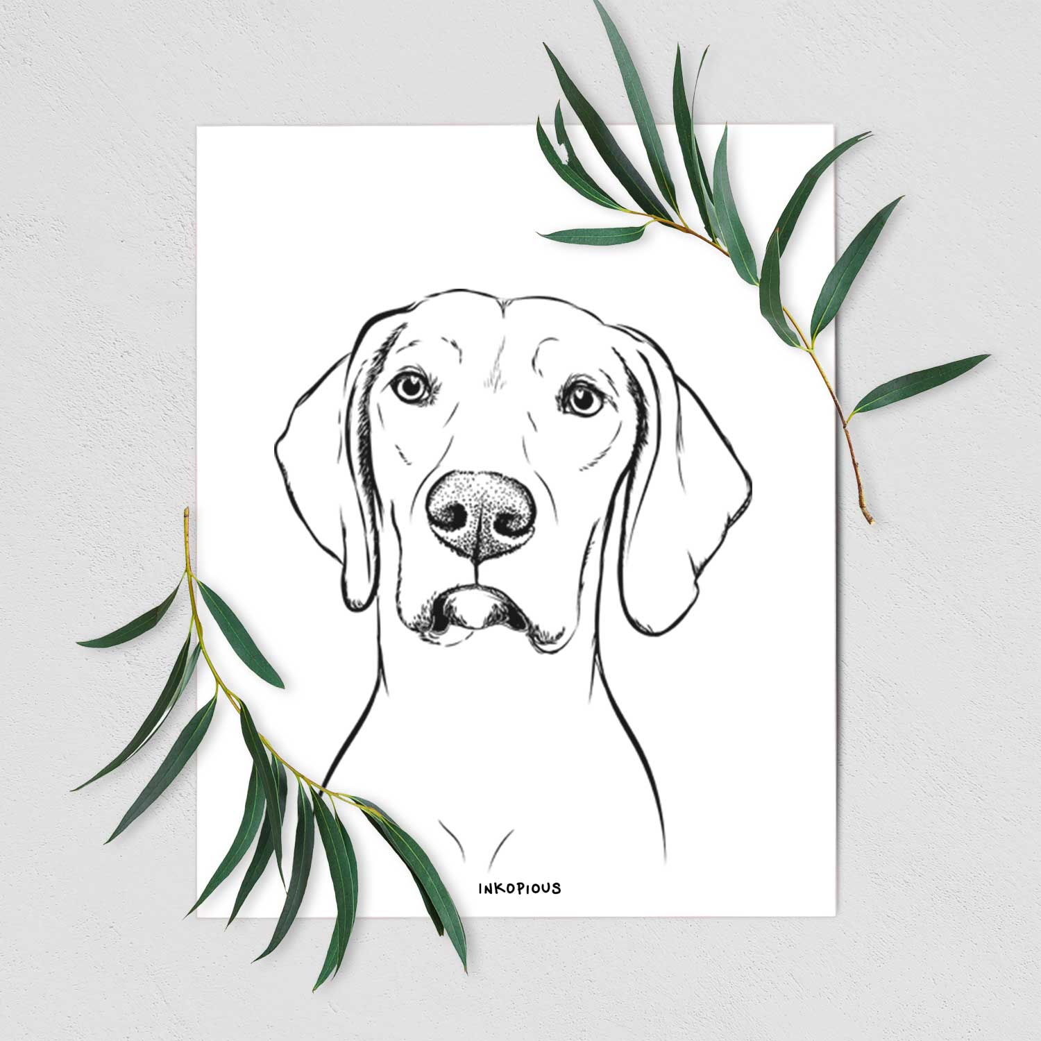 Almond the Vizmaraner Art Print