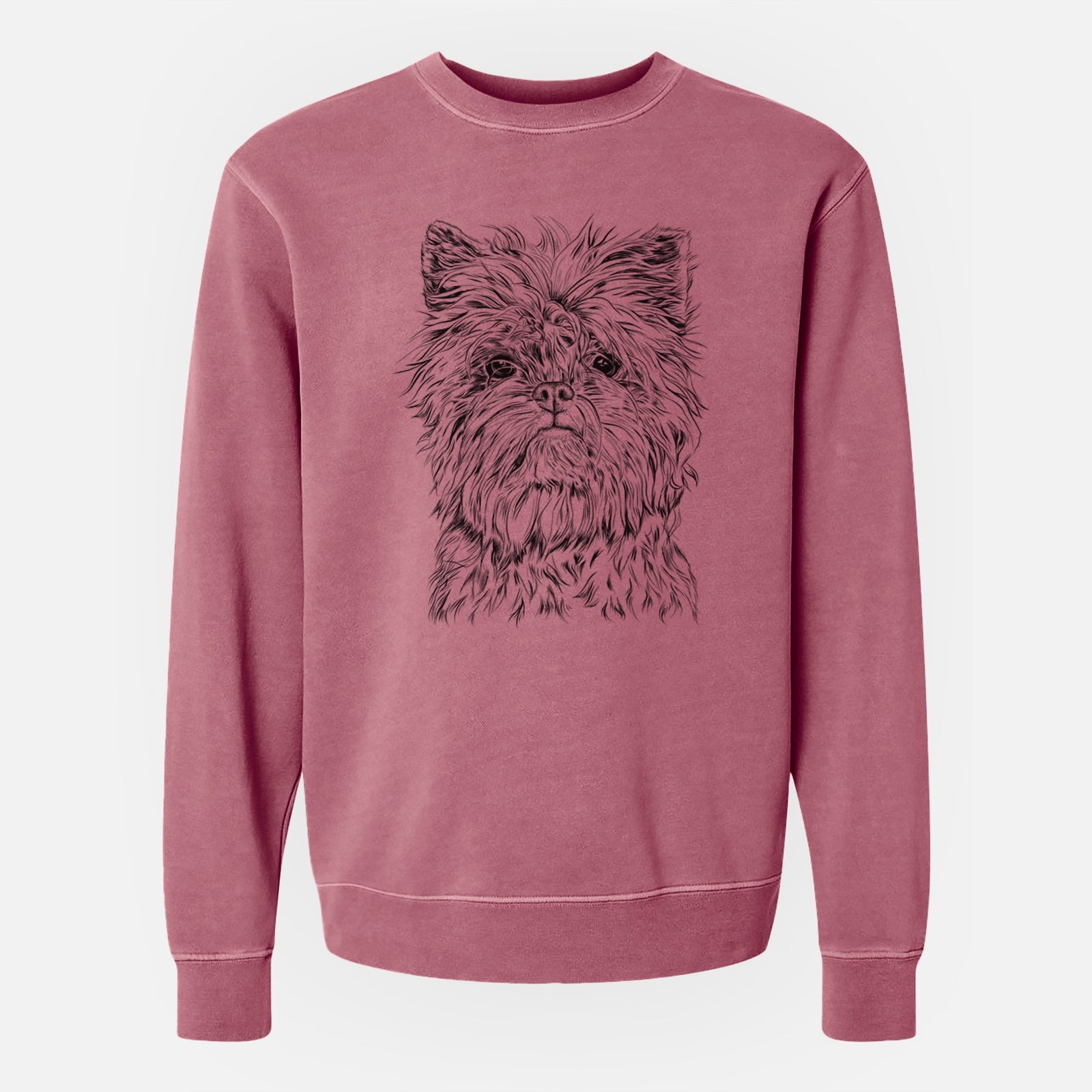 Bare Alvin the Affenpinscher - Unisex Pigment Dyed Crew Sweatshirt
