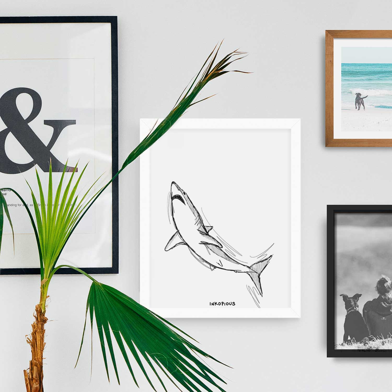 Anchor the Mako Shark Art Print