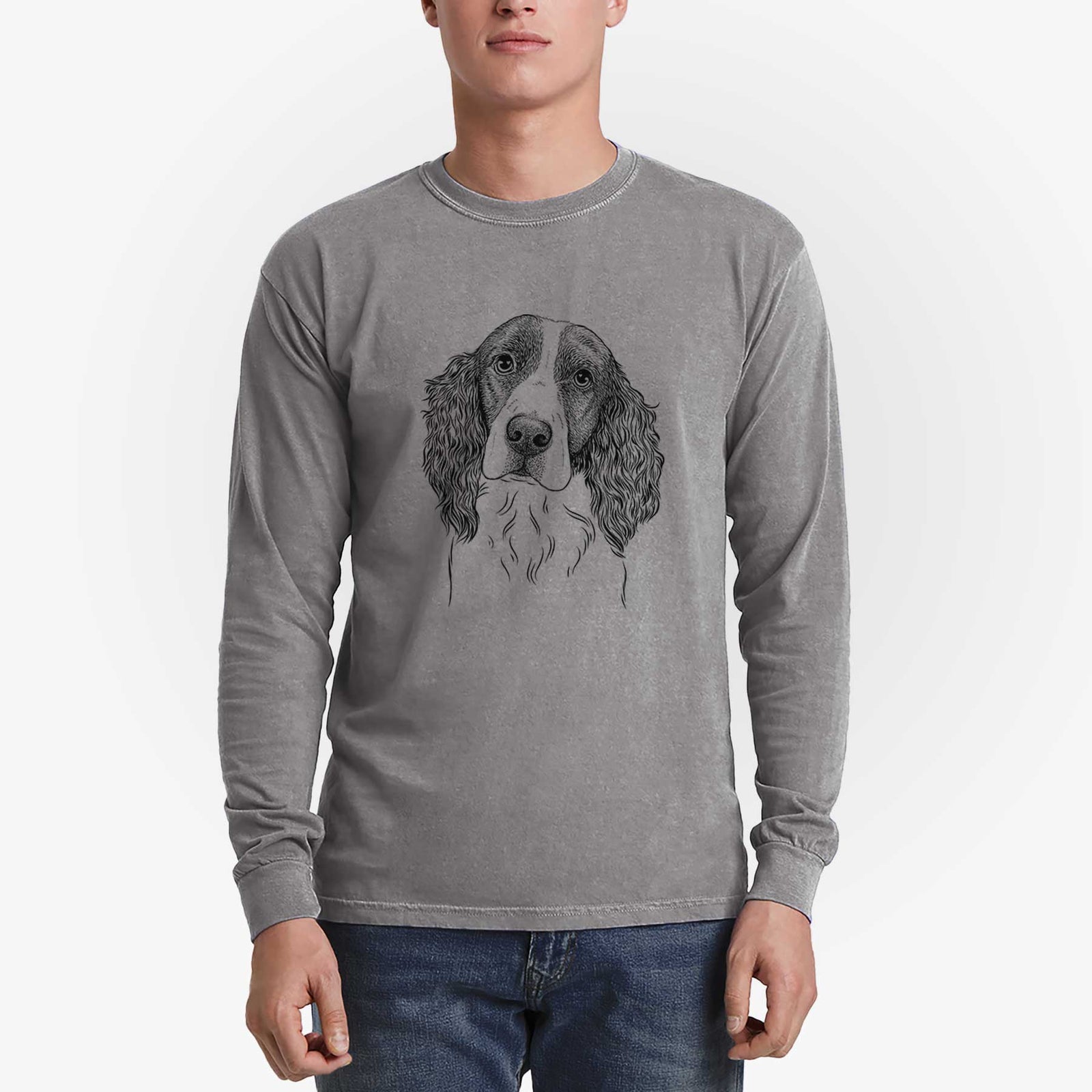 Bare Annie the English Springer Spaniel - Heavyweight 100% Cotton Long Sleeve