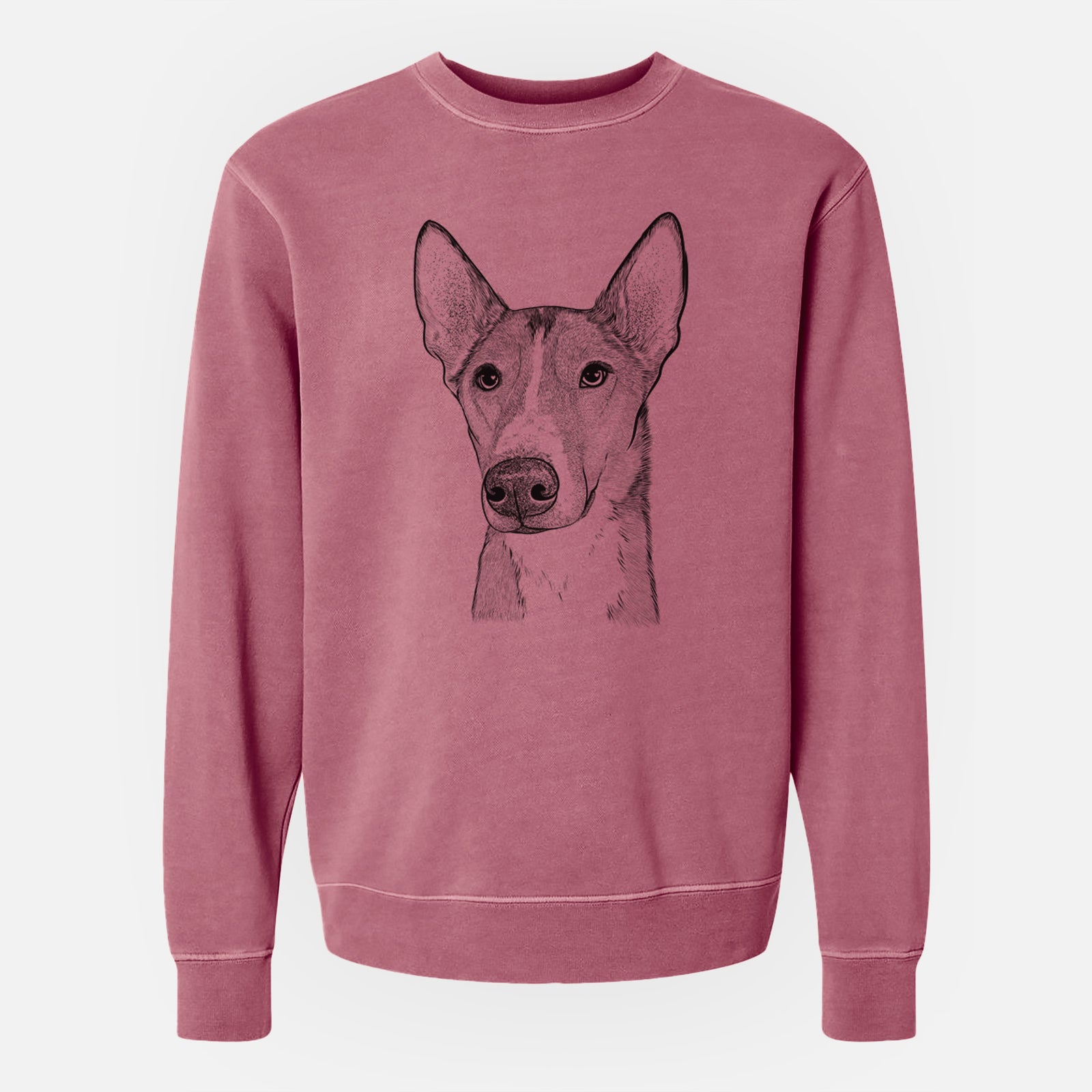 Bare Anubis the Alaskan Husky - Unisex Pigment Dyed Crew Sweatshirt