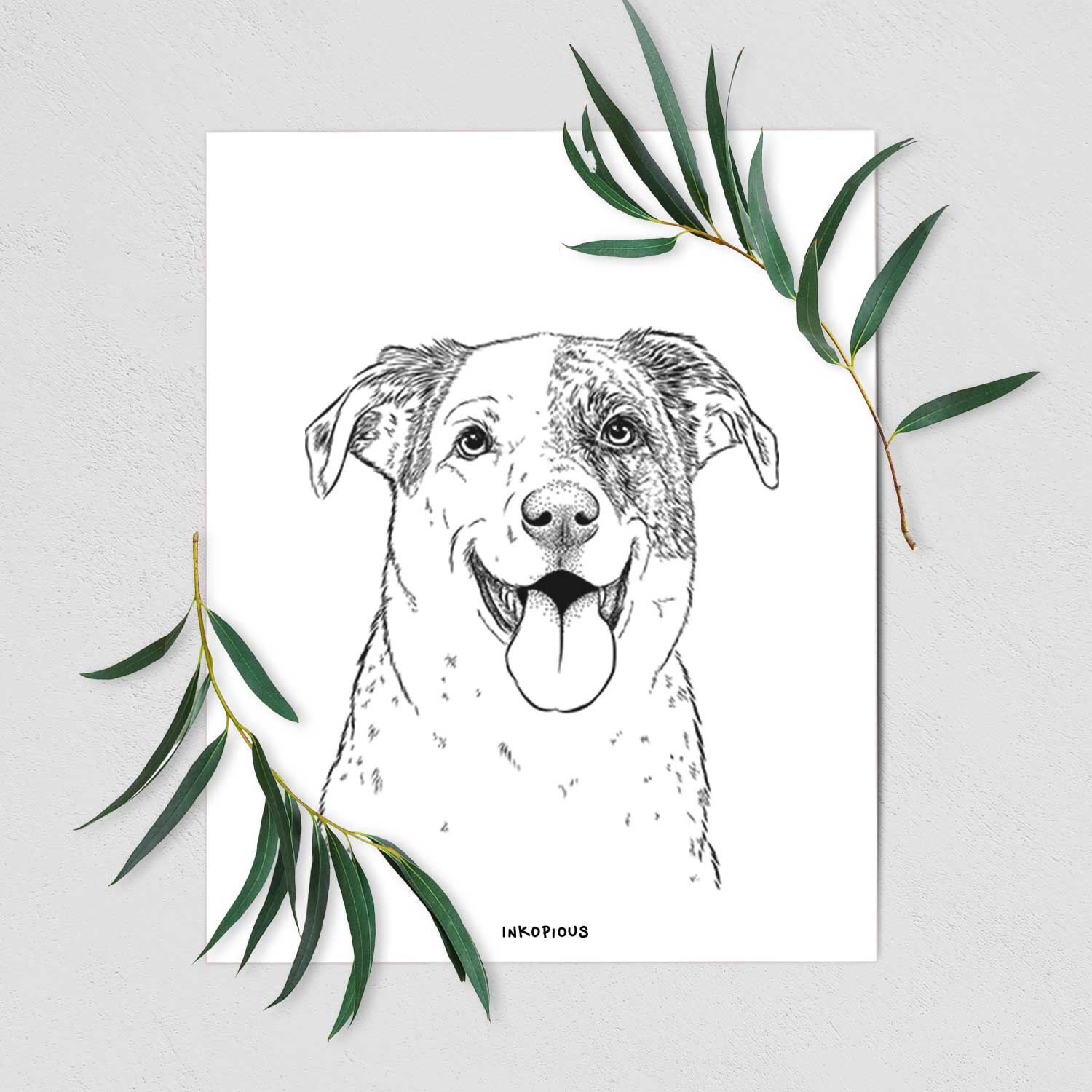 Archer the Shepherd Mix Art Print