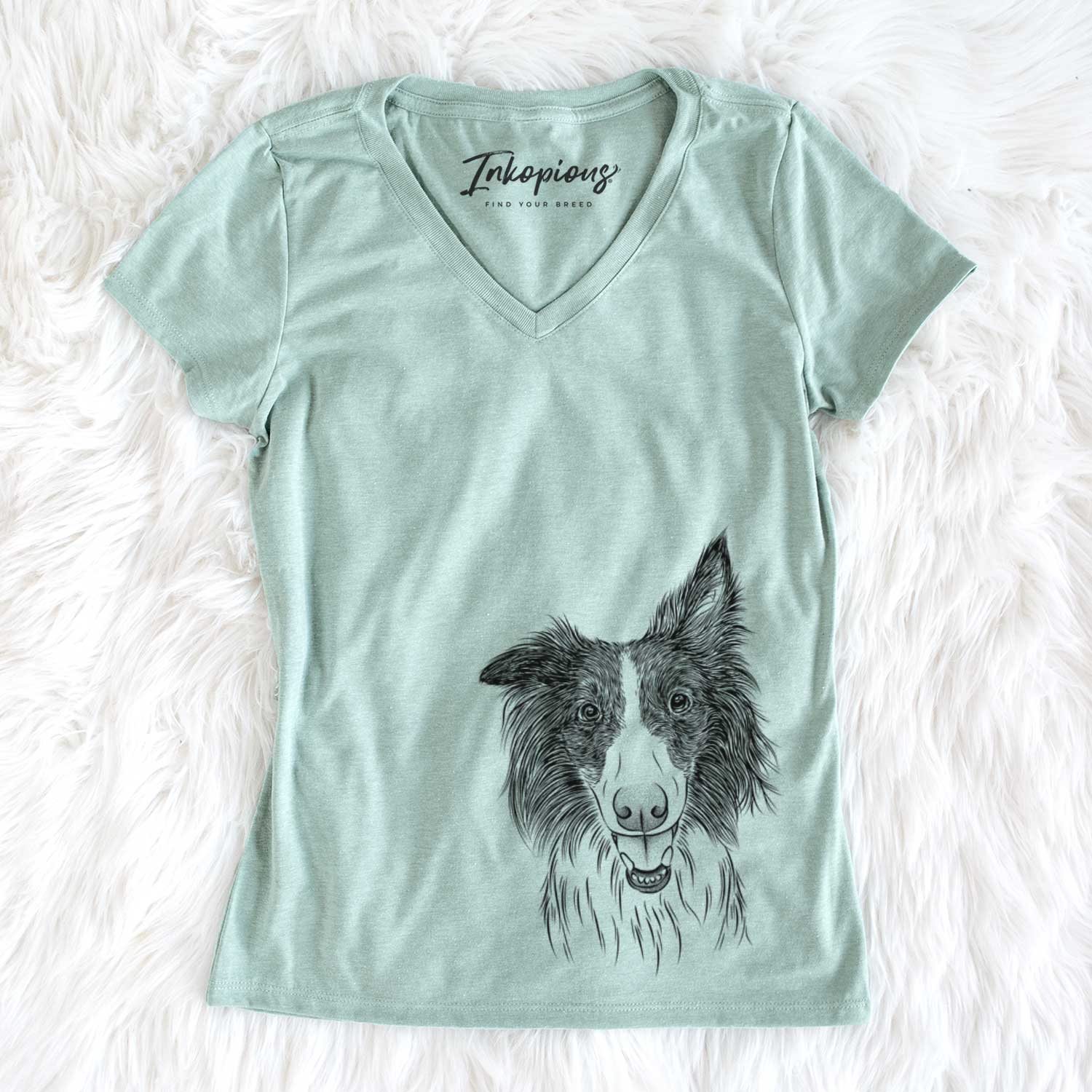 Bare Archie the Silken Windhound - Women's V-neck Shirt