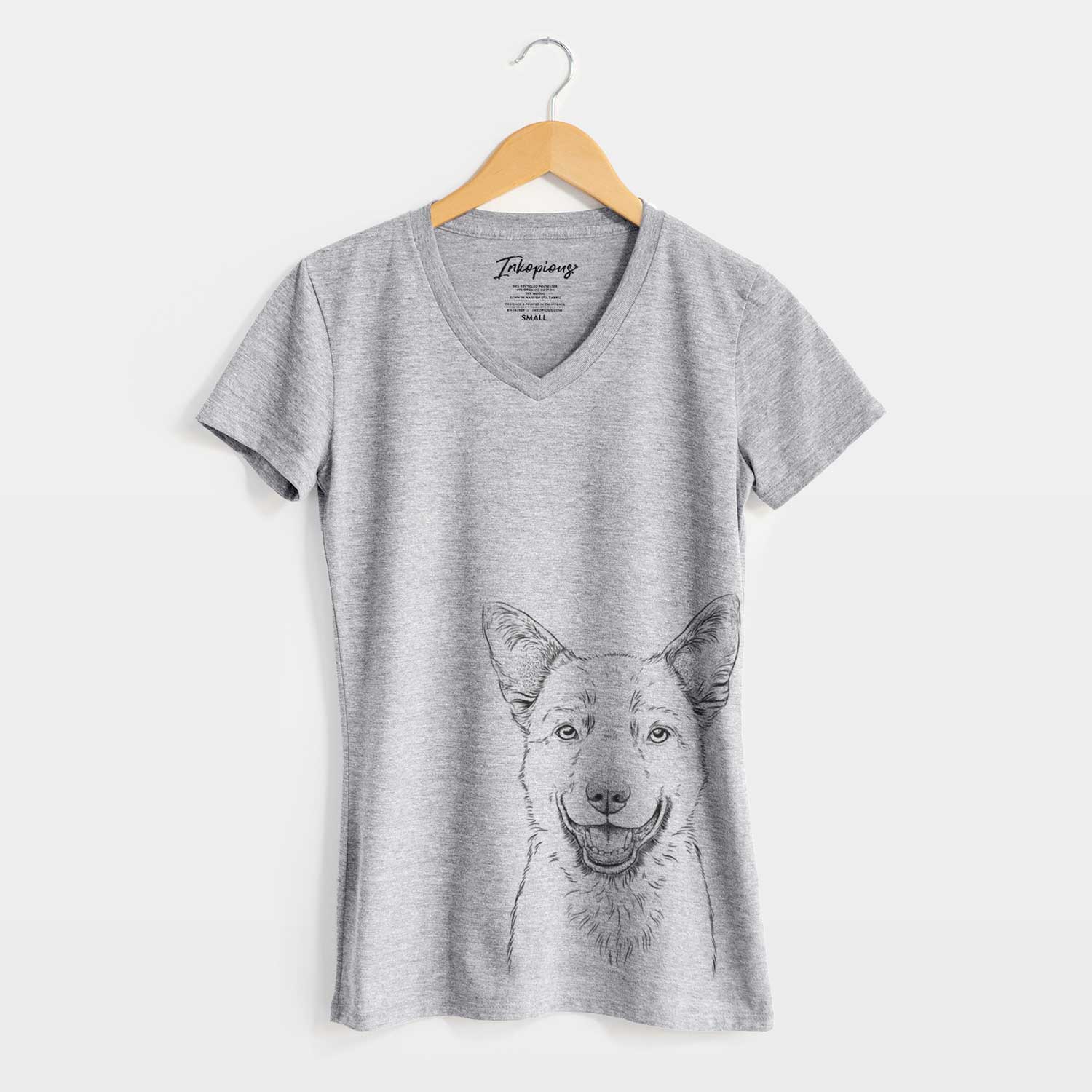Bare Arden the Australian Kelpie - Women's V-neck Shirt