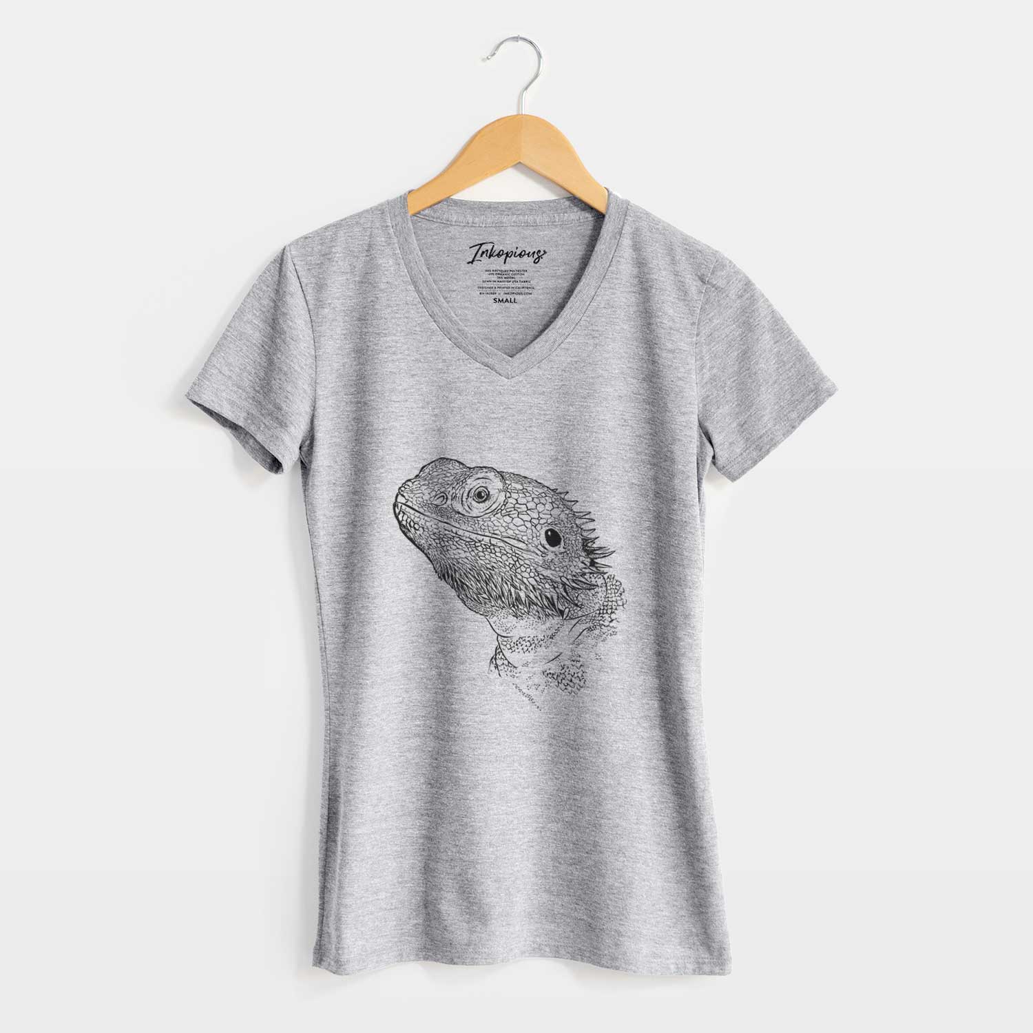 Bare Ash the Bearded Dragon - Women's V-neck Shirt