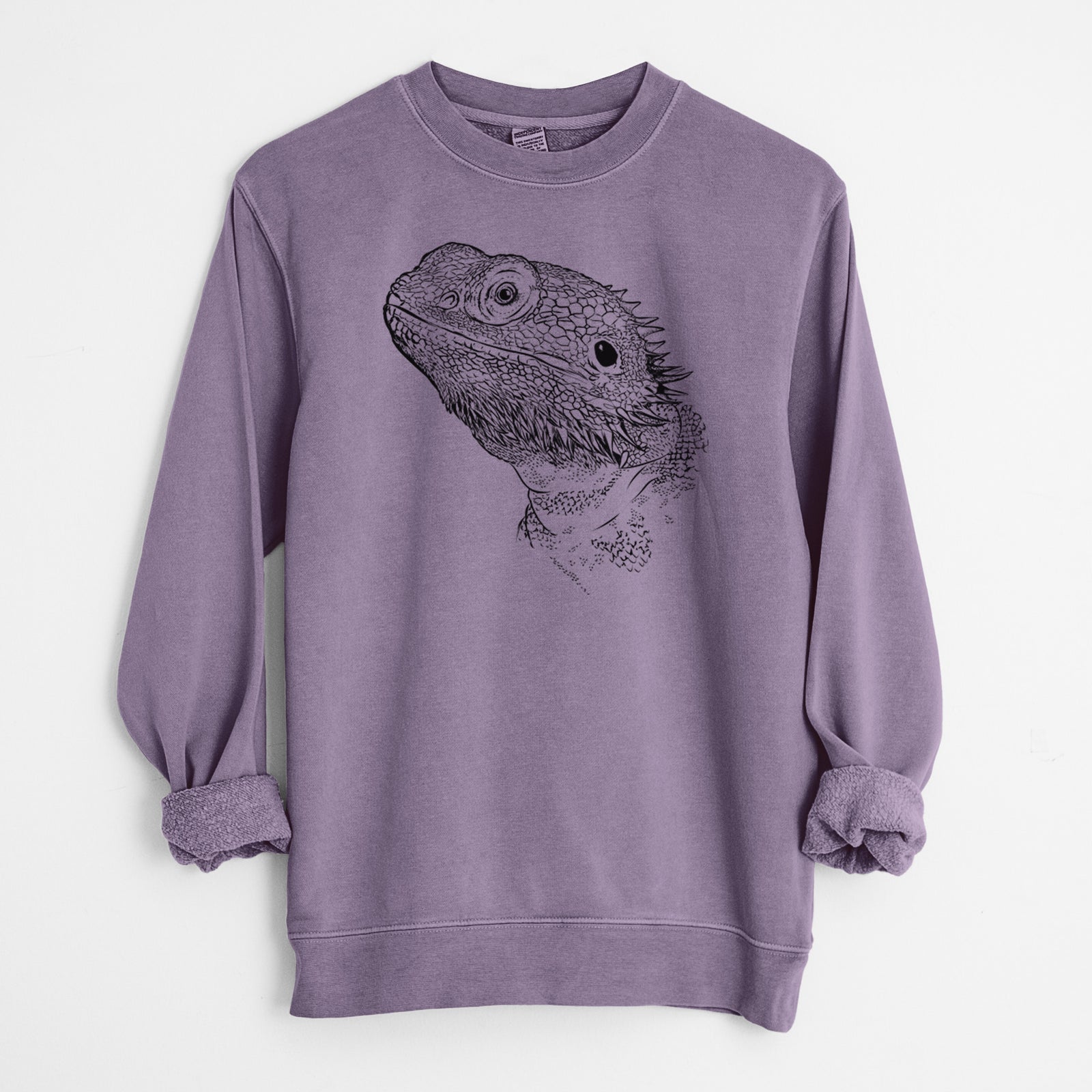 Bare Ash the Bearded Dragon - Unisex Pigment Dyed Crew Sweatshirt