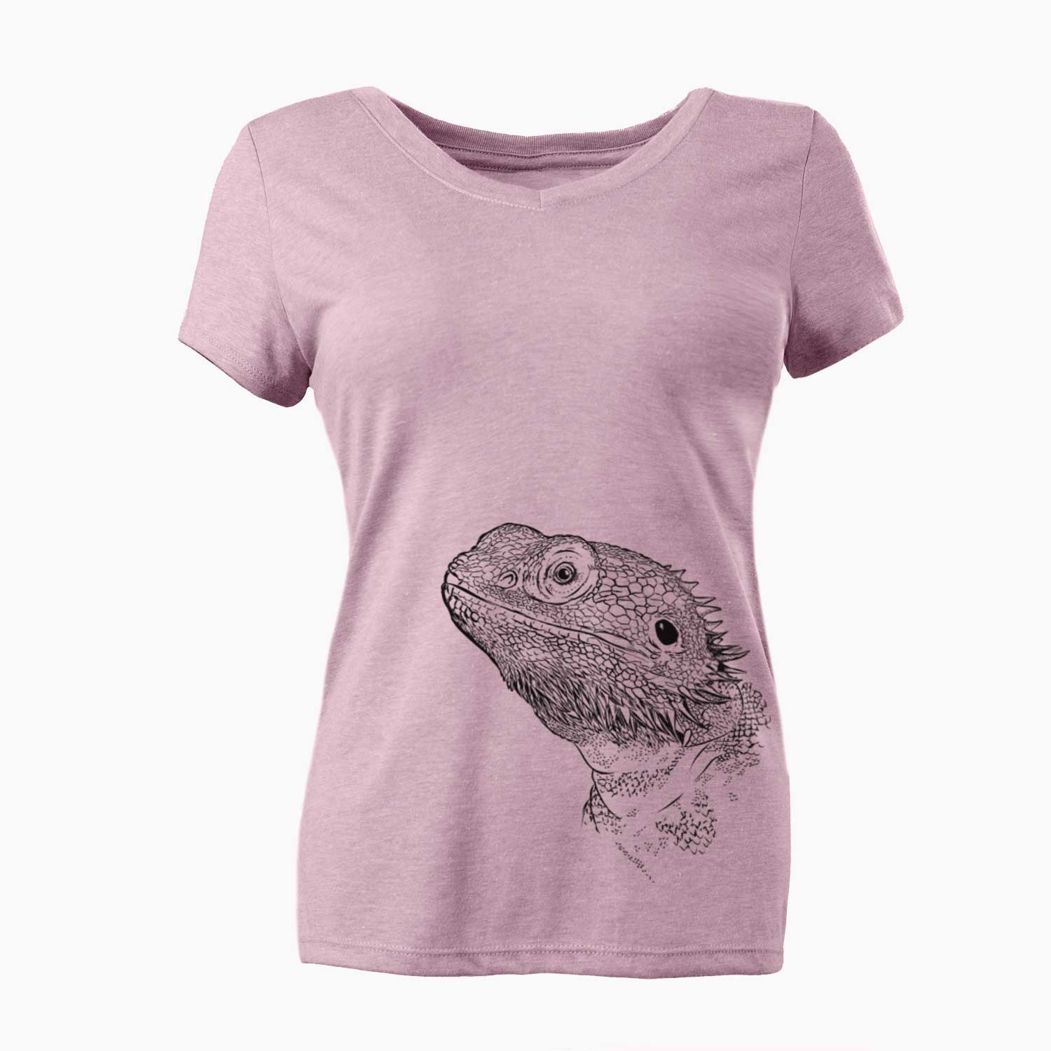 Bare Ash the Bearded Dragon - Women's V-neck Shirt